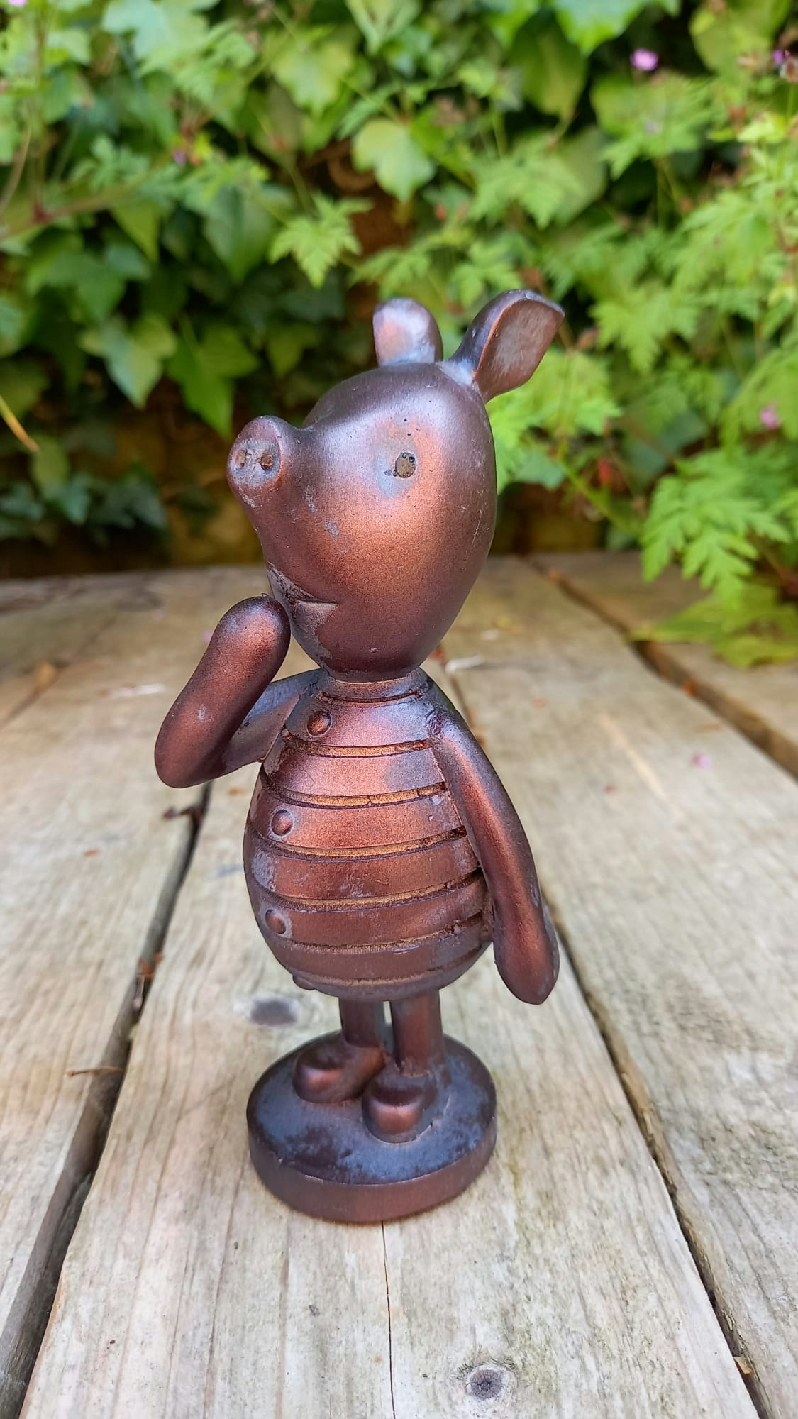 Inspirational Gifting Bronze Piglet Garden Sculpture Ornament Decor - Polystone Resin - Small - 1