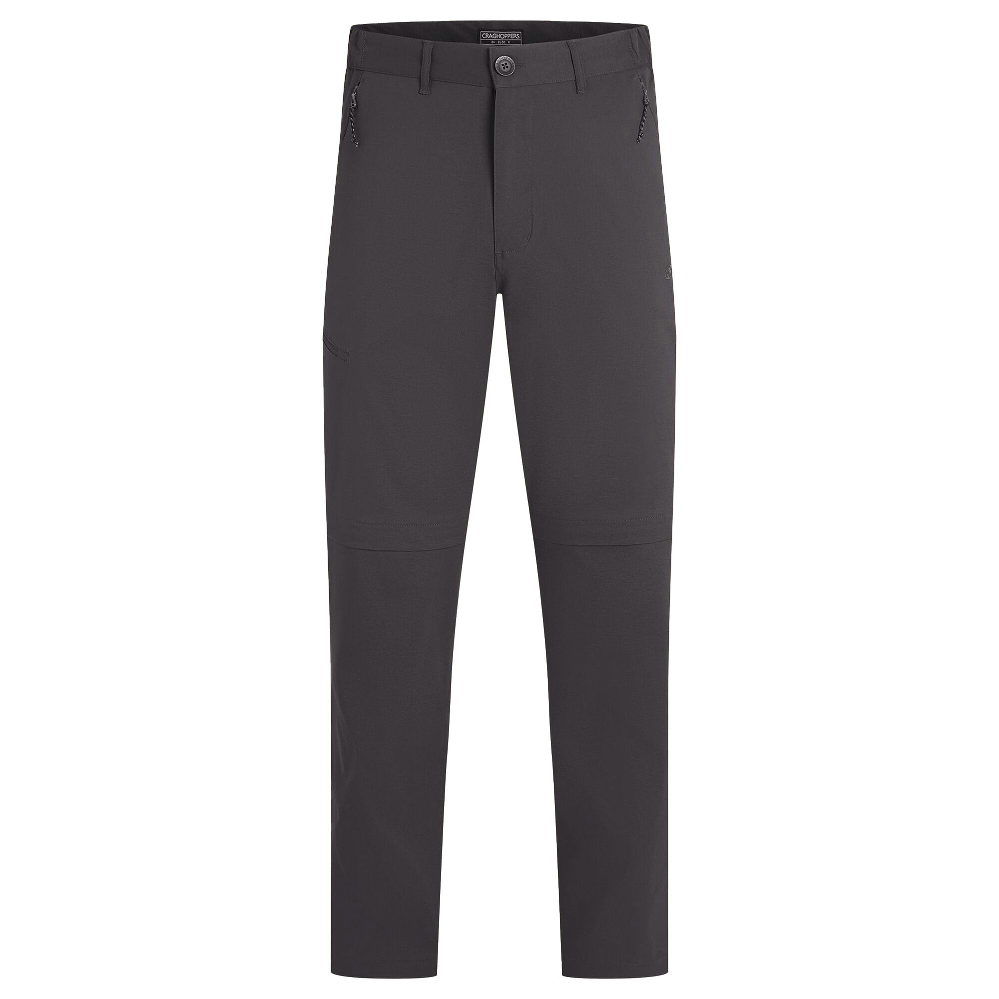 Craghoppers Men's Dark Kiwi Pro Iii Convertible Trousers - Lead - 38R - Lead - 96% Recycled Nylon Polyamide/4% Elastane