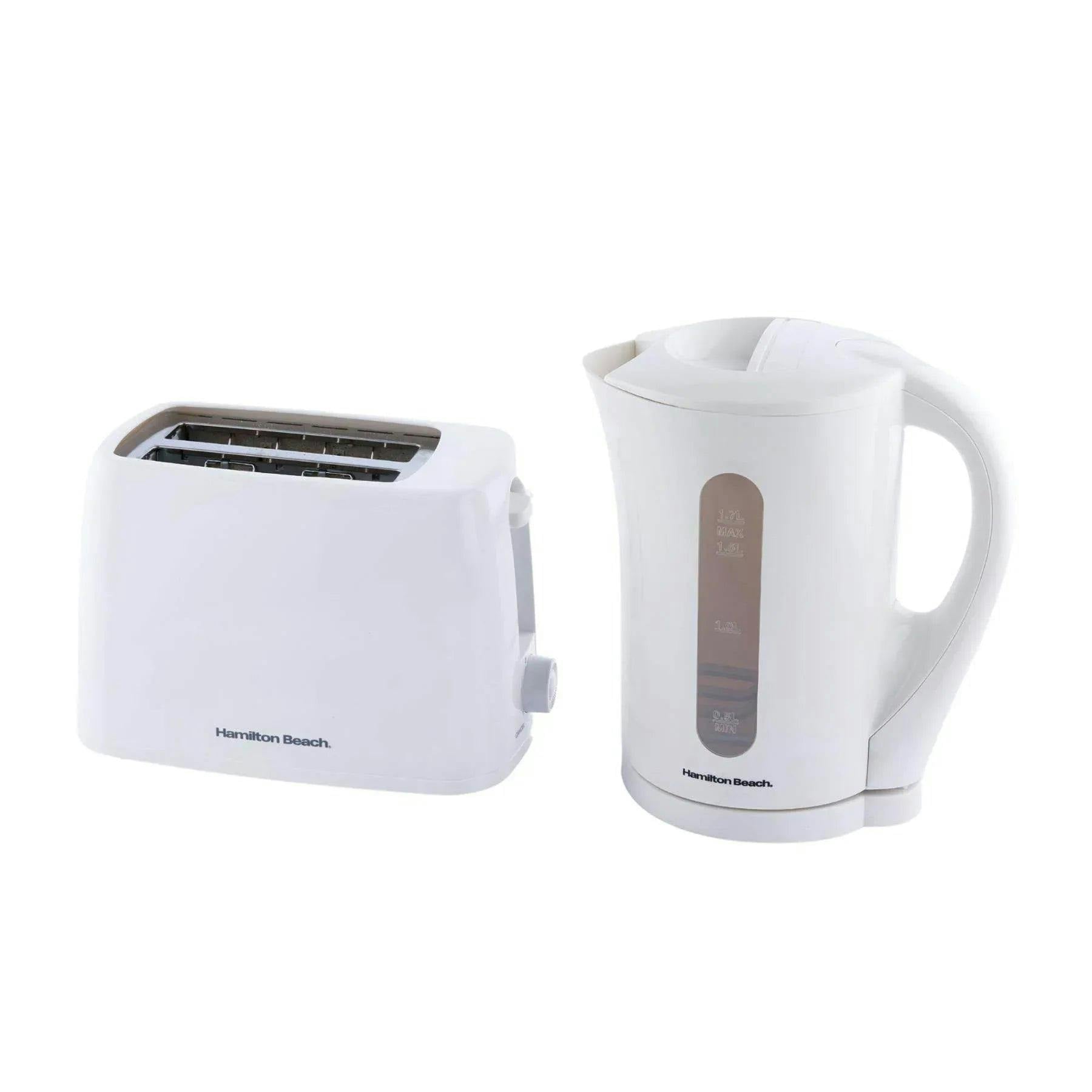 Hamilton Beach Unisex White Essential Kettle & Toaster Set - Image 2