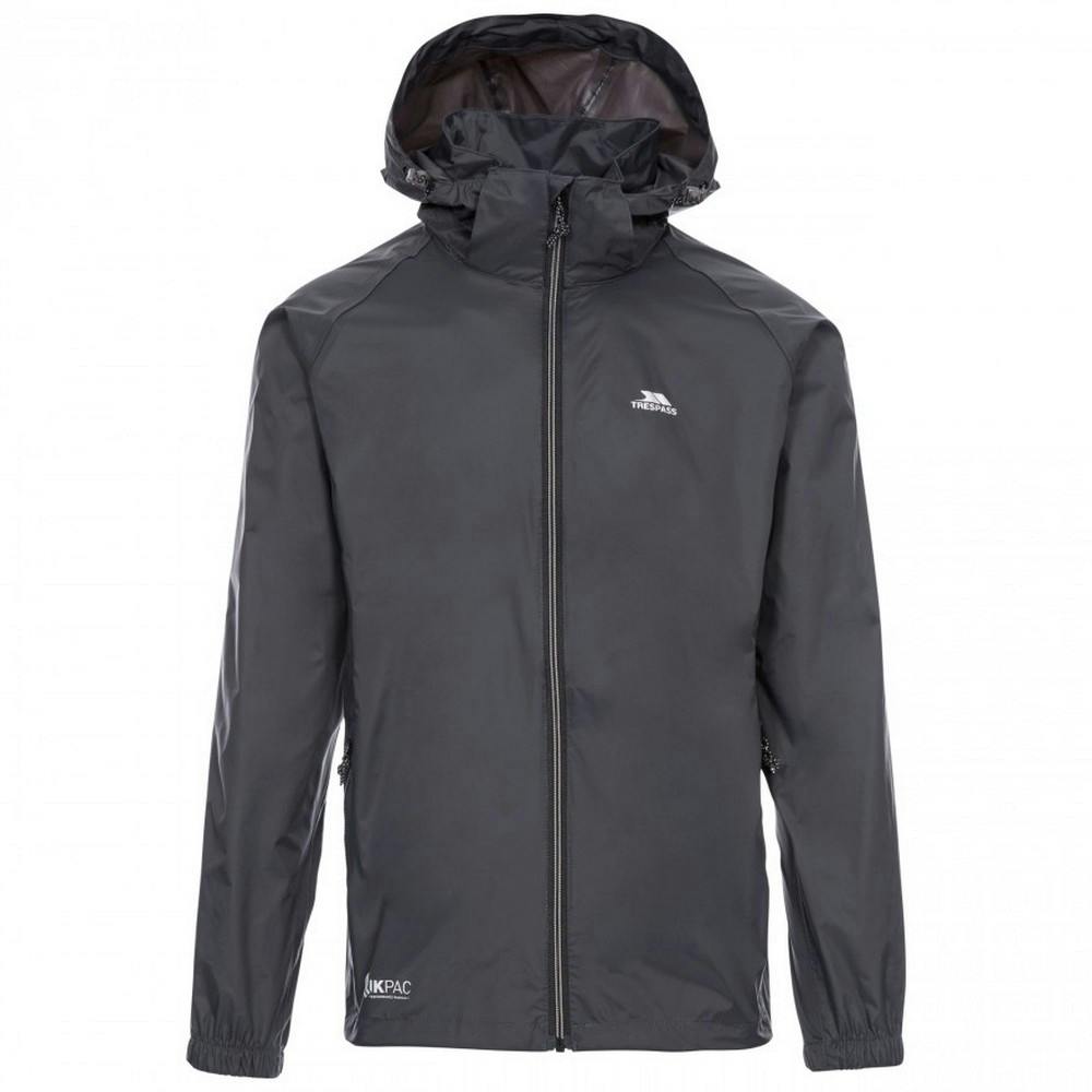 Trespass Unisex Light Qikpac X Packaway Jacket - Flint - Flint - L - 100% Polyester