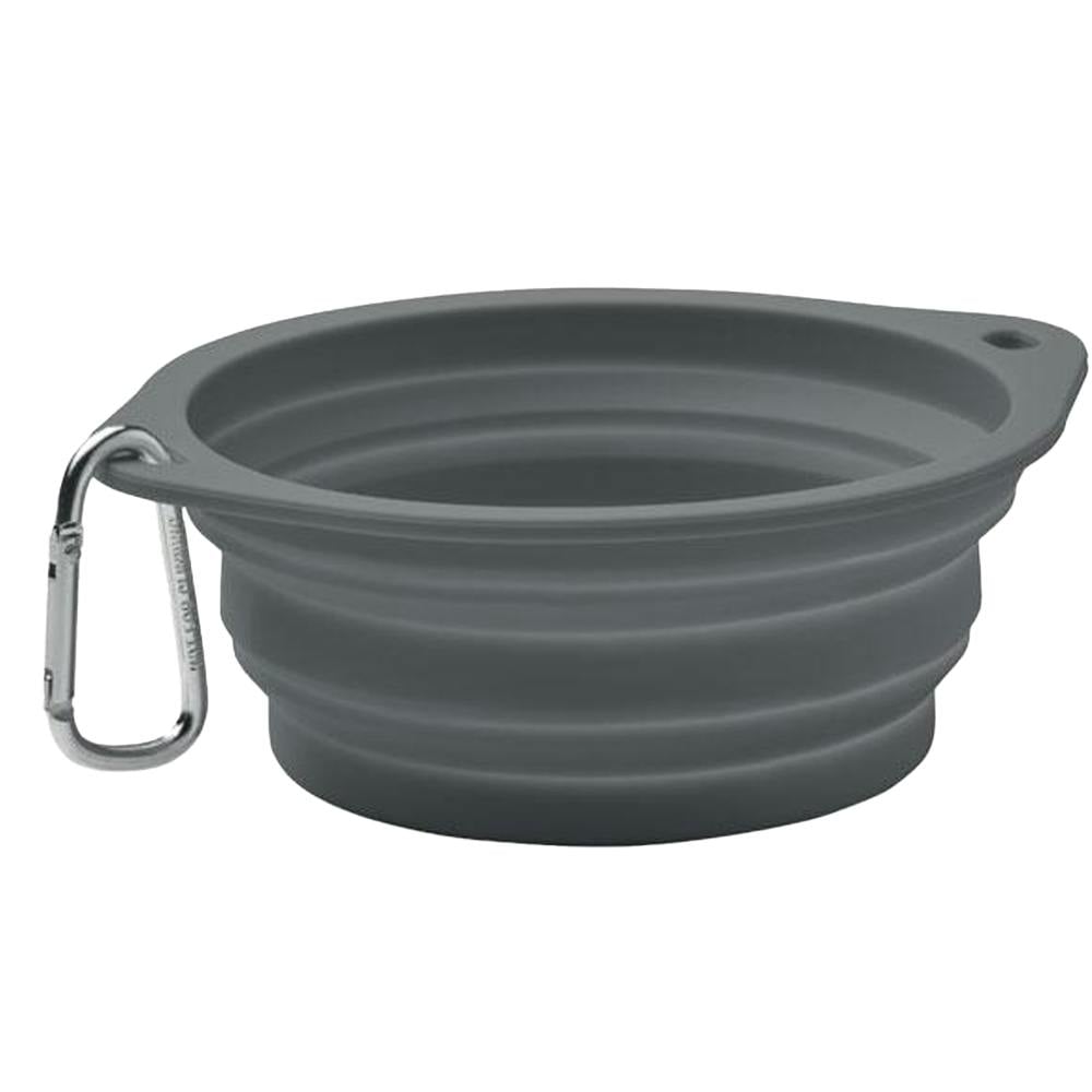 Midocean Grey Kolapdier 350Ml Collapsible Dog Bowl - Stone - One Size - Stone - 100% Mixed
