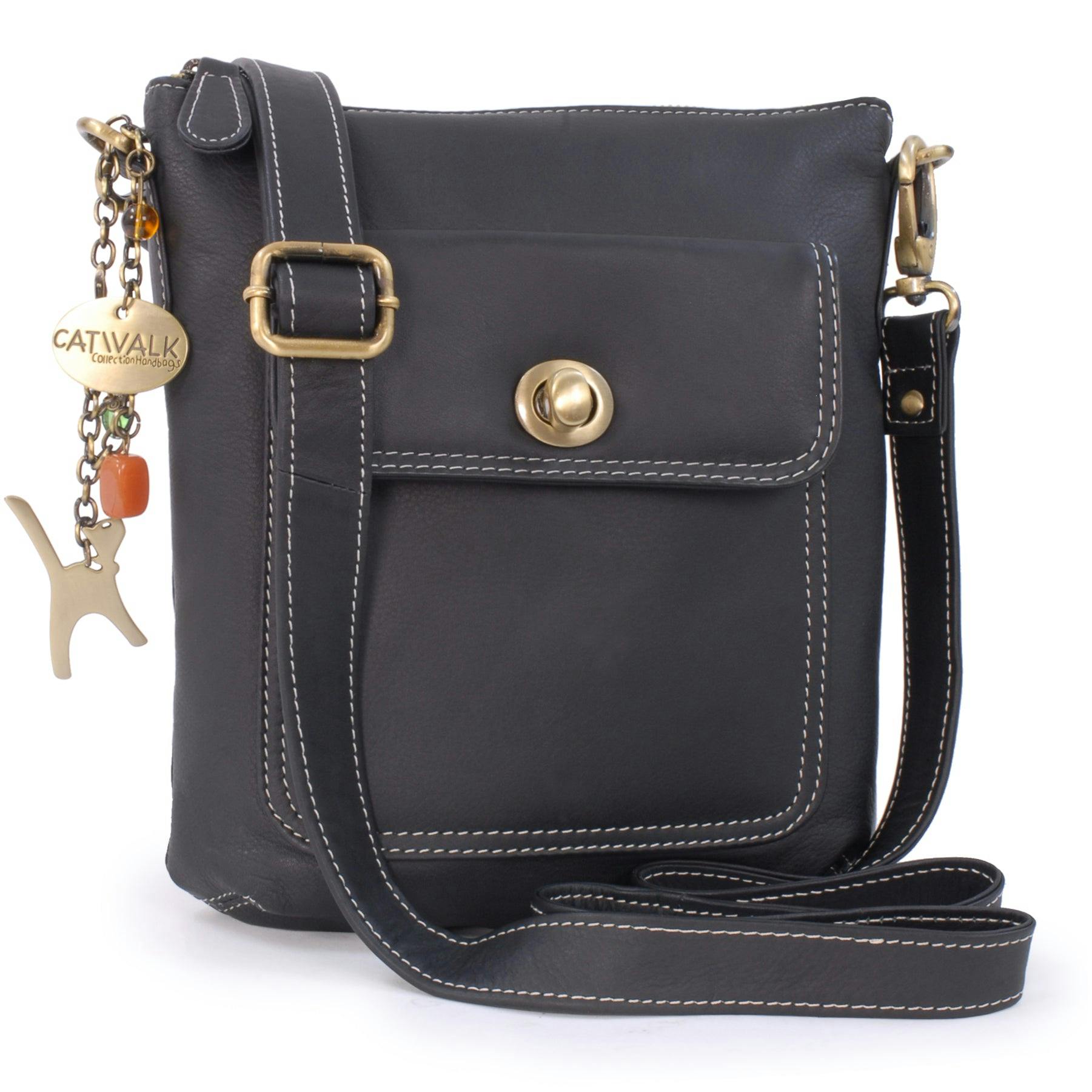 Catwalk Collection Handbags Black Laura - Crossbody Bag