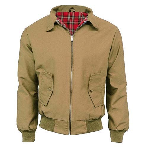 Coolandnew Black/Green/Beige Classic Harrington Jackets - Made In The Uk - Camel - 2XL
