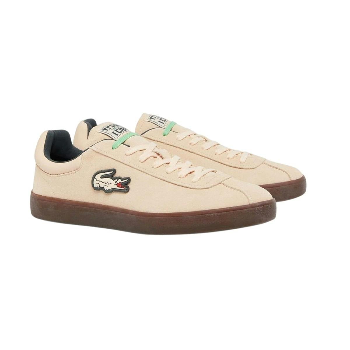 Lacoste Men's Pink Baseshot Suede Trainers - 9 Uk - 100% Mixed