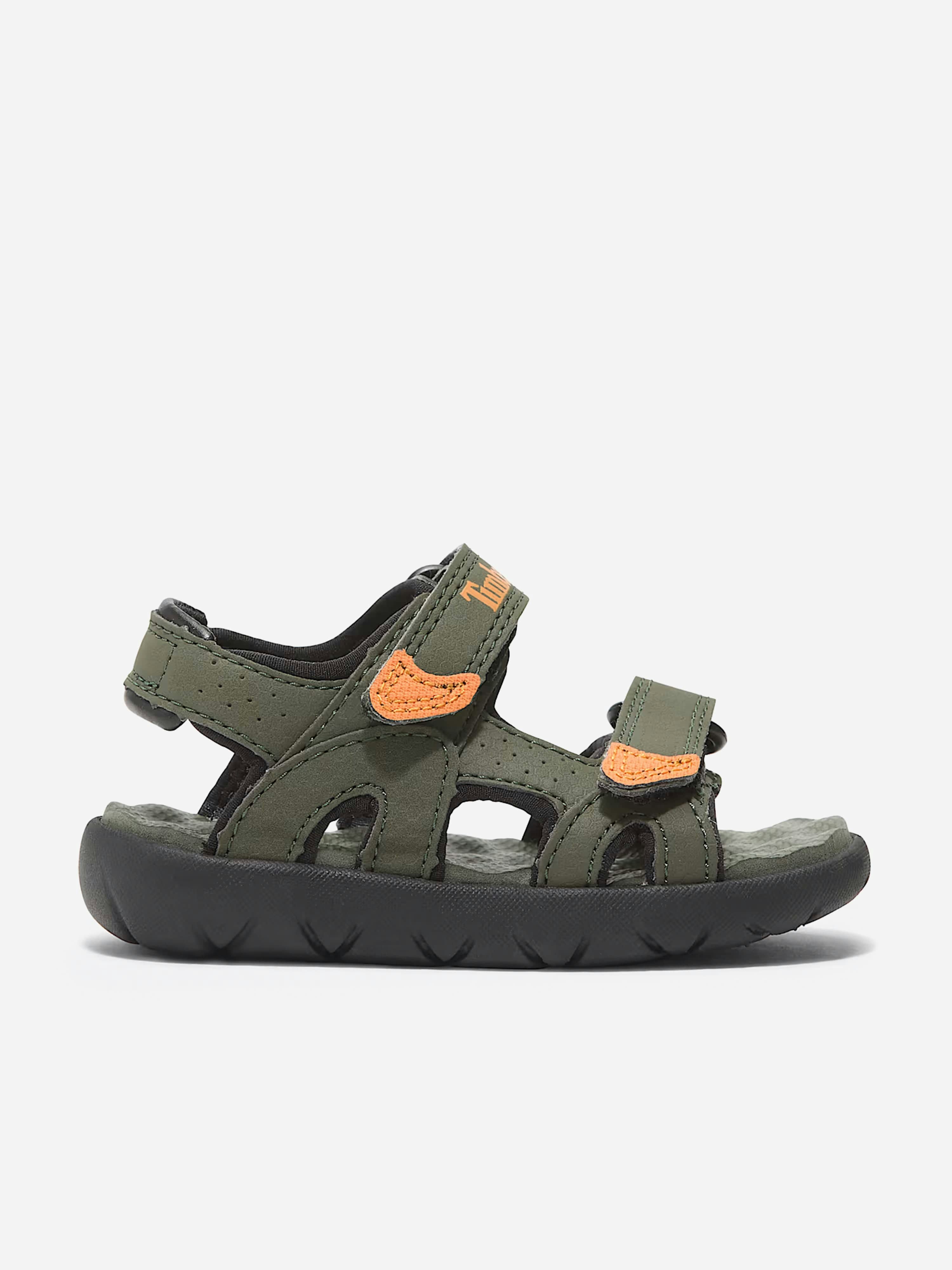 Timberland Boys Green Perkins Row Backstrap Sandals In - Eu 29 Uk 11 Us 11.5