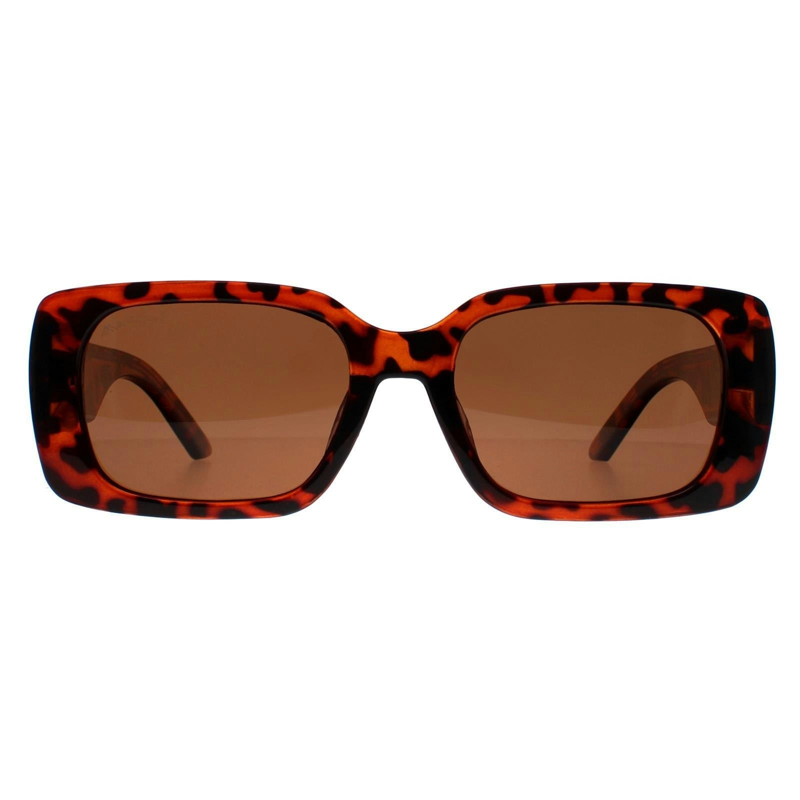 Montana Women's Brown Mp76 Shiny Turtle Sunglasses