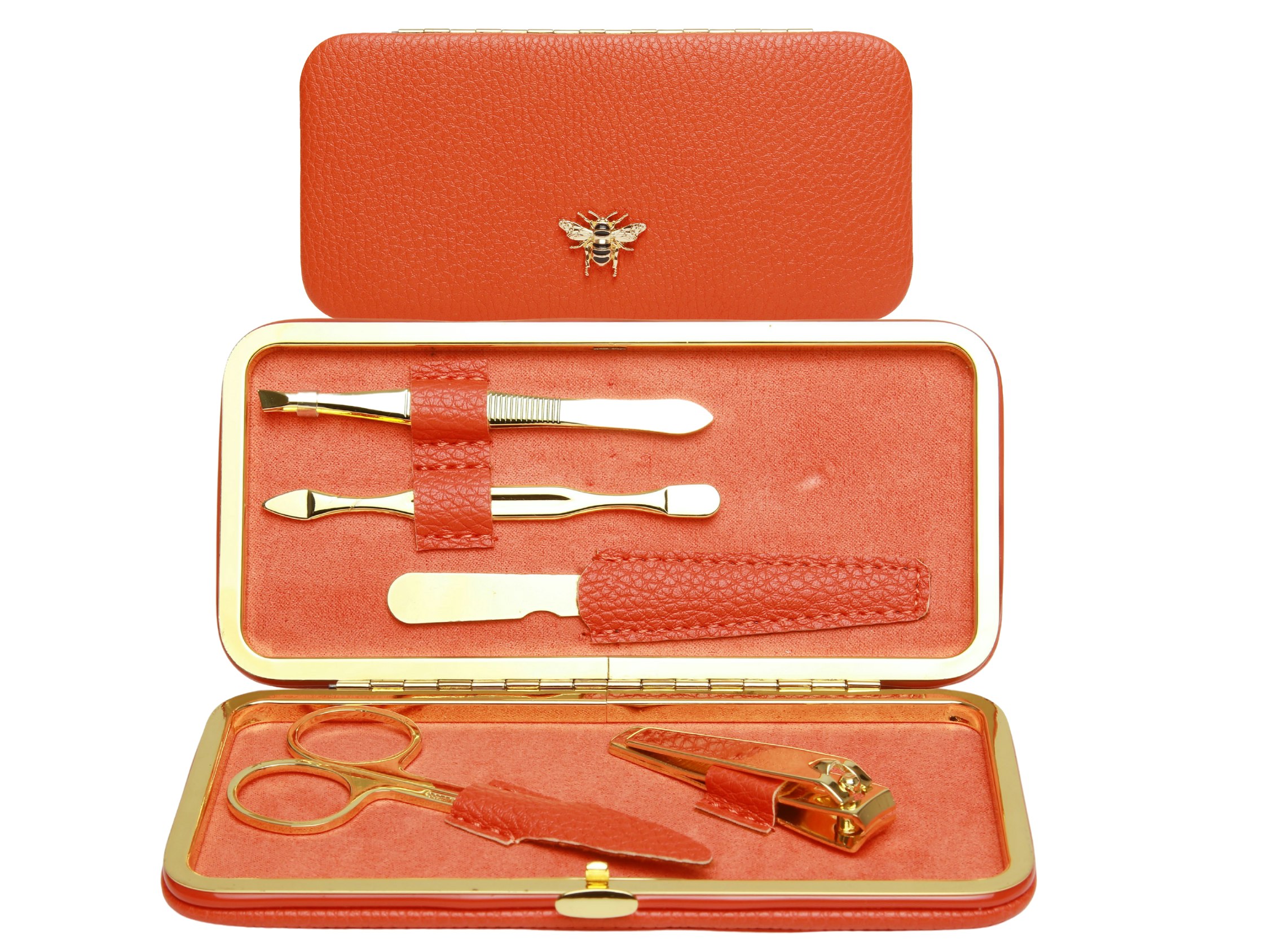Alice Wheeler Orange Bee 5-Piece Stainless Steel Manicure Set