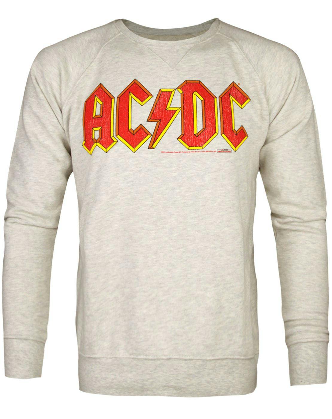 Vanilla Underground Men's Grey Amplified Clothing Ac/Dc Sweatshirt - Small