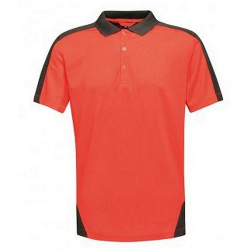 Regatta Red/Black Contrast Coolweave Pique Polo Shirt - Classic - Classic - 4XL