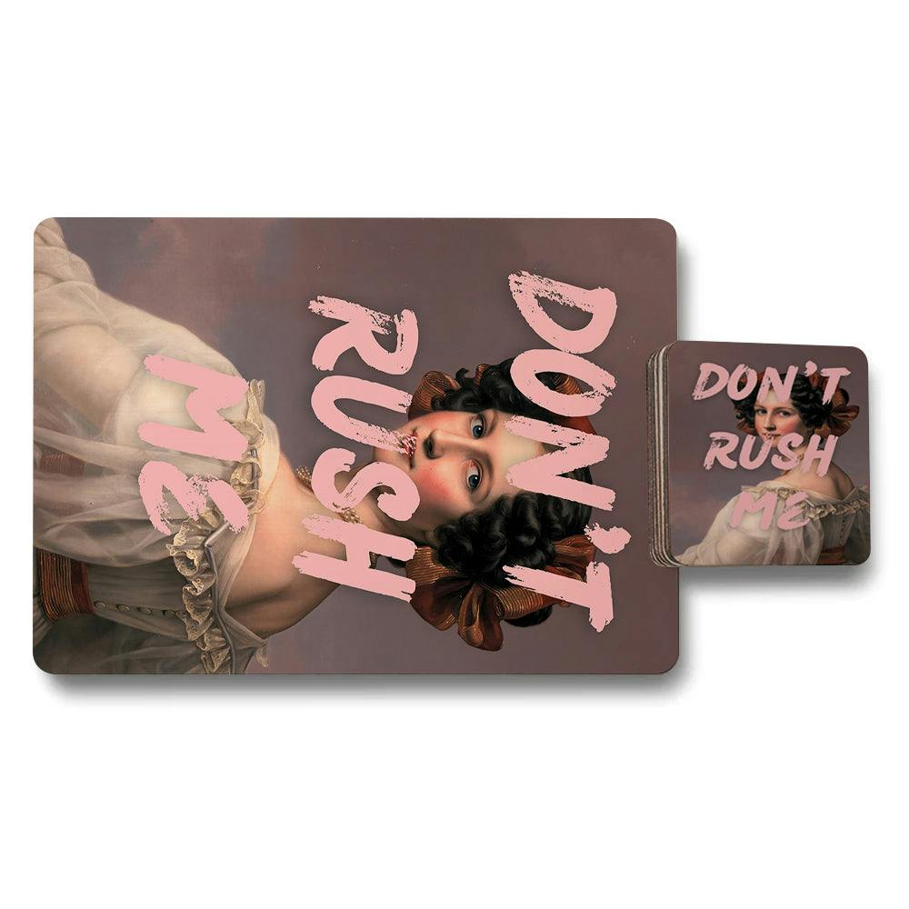 Rackhams Set Of 12 Placemats And Coasters With Designer Artwork And Wood Back