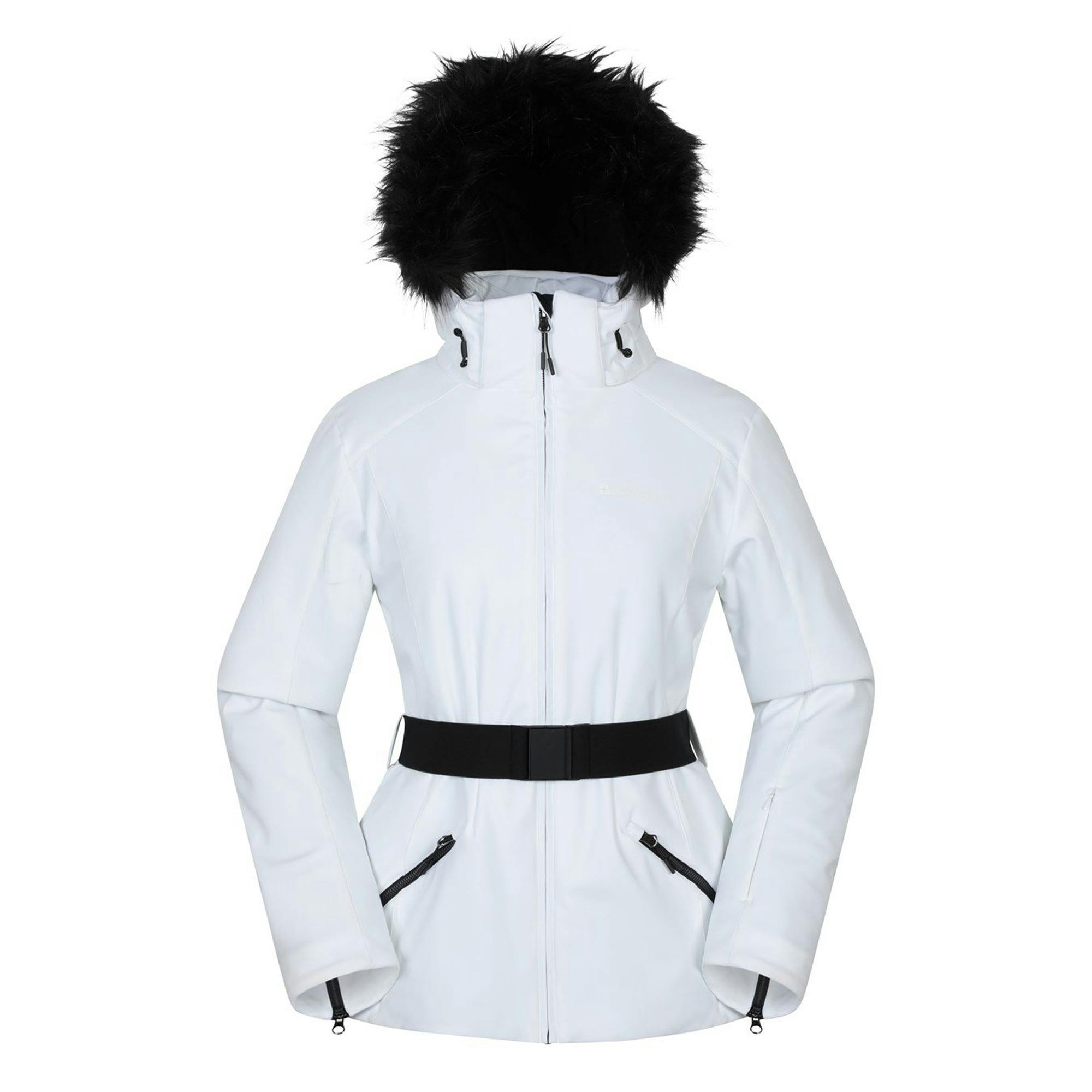 Mountain Warehouse Women's White Swiss Recco Ski Jacket - 18 Uk - 78% Polyamide/22% Elastane