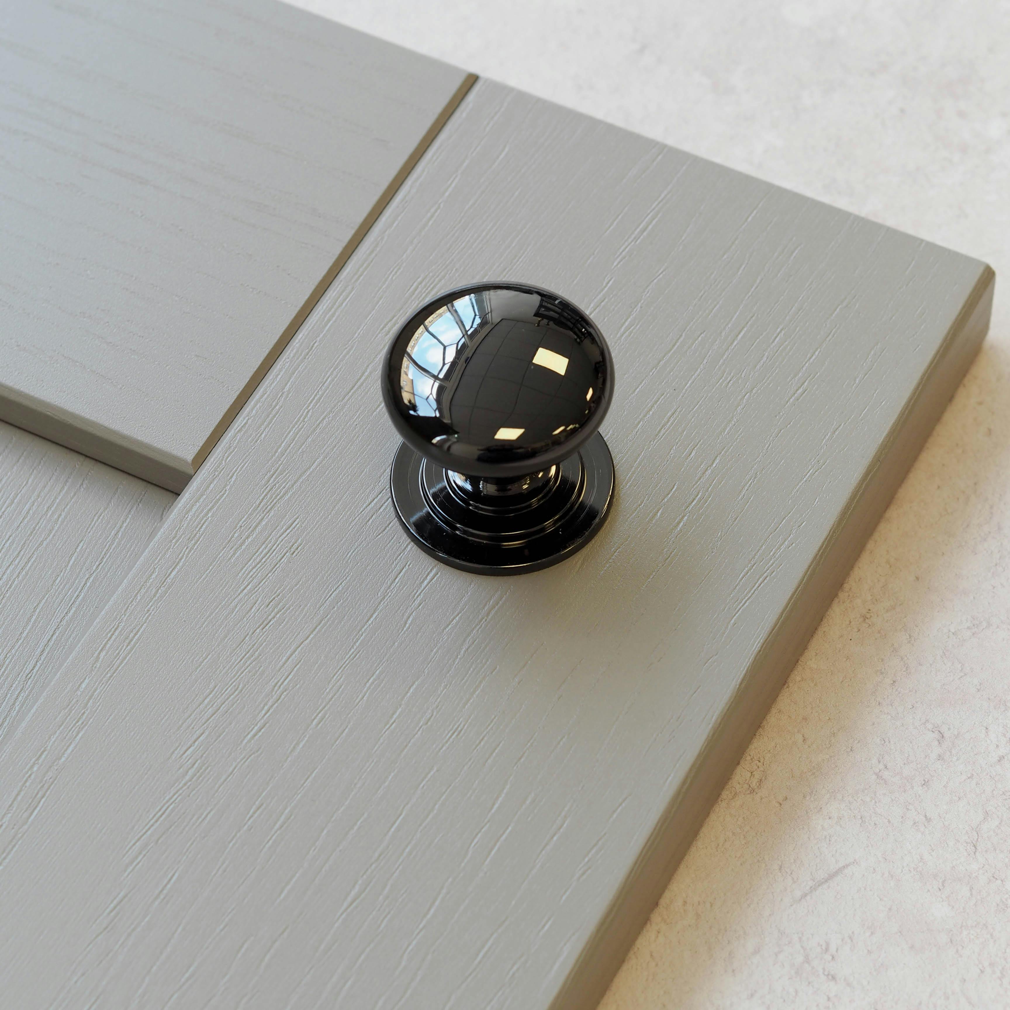 Rackhams Black Nickel Knob And Cup Handle - 42Mm Knob