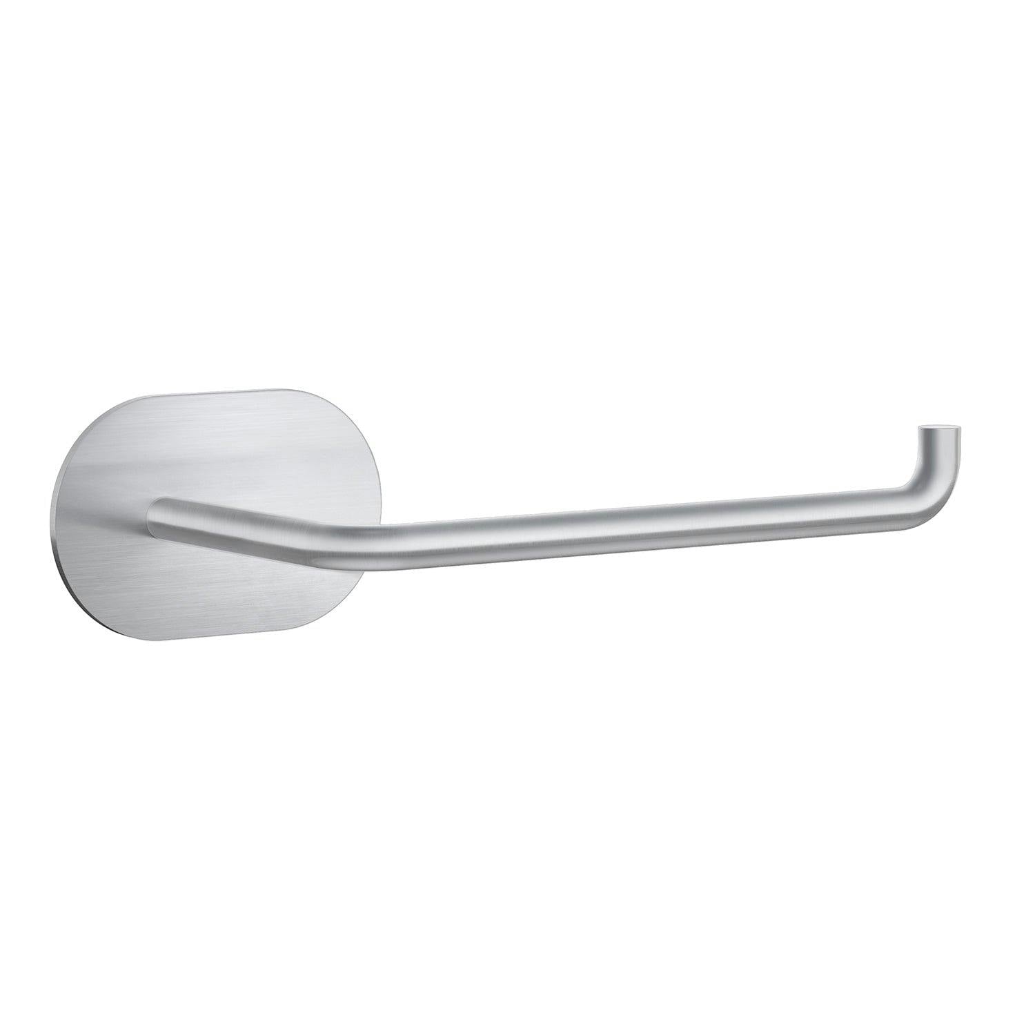 Rackhams Brushed Stainless Steel Toilet Roll Holder Self Adhesive Bathroom Wall Mounted