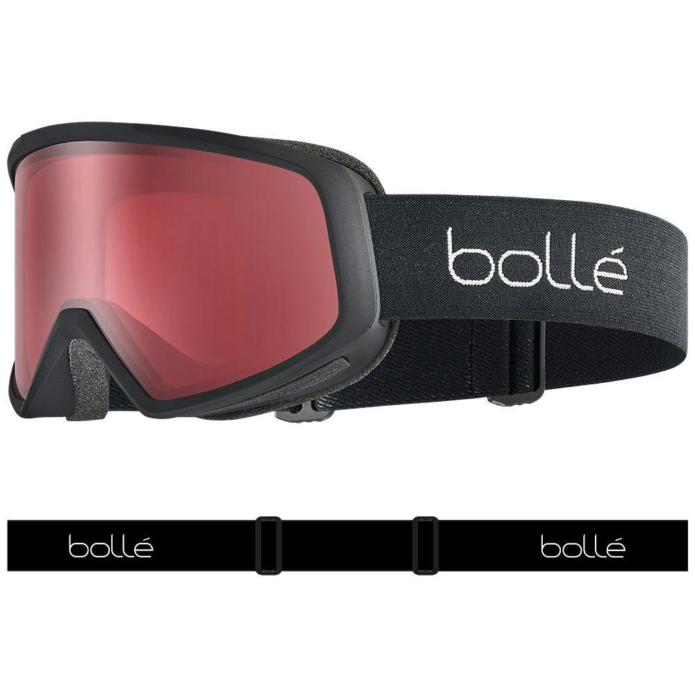 Bolle Black Bedrock - Matte With Vermillon Lens - Medium Fit
