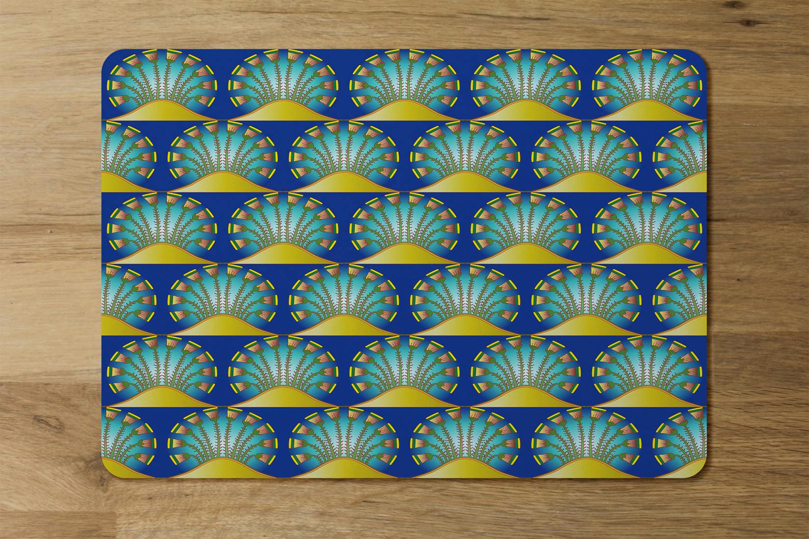 Rackhams Set Of 12 Designer Placemats And Coasters With Wood Bottom