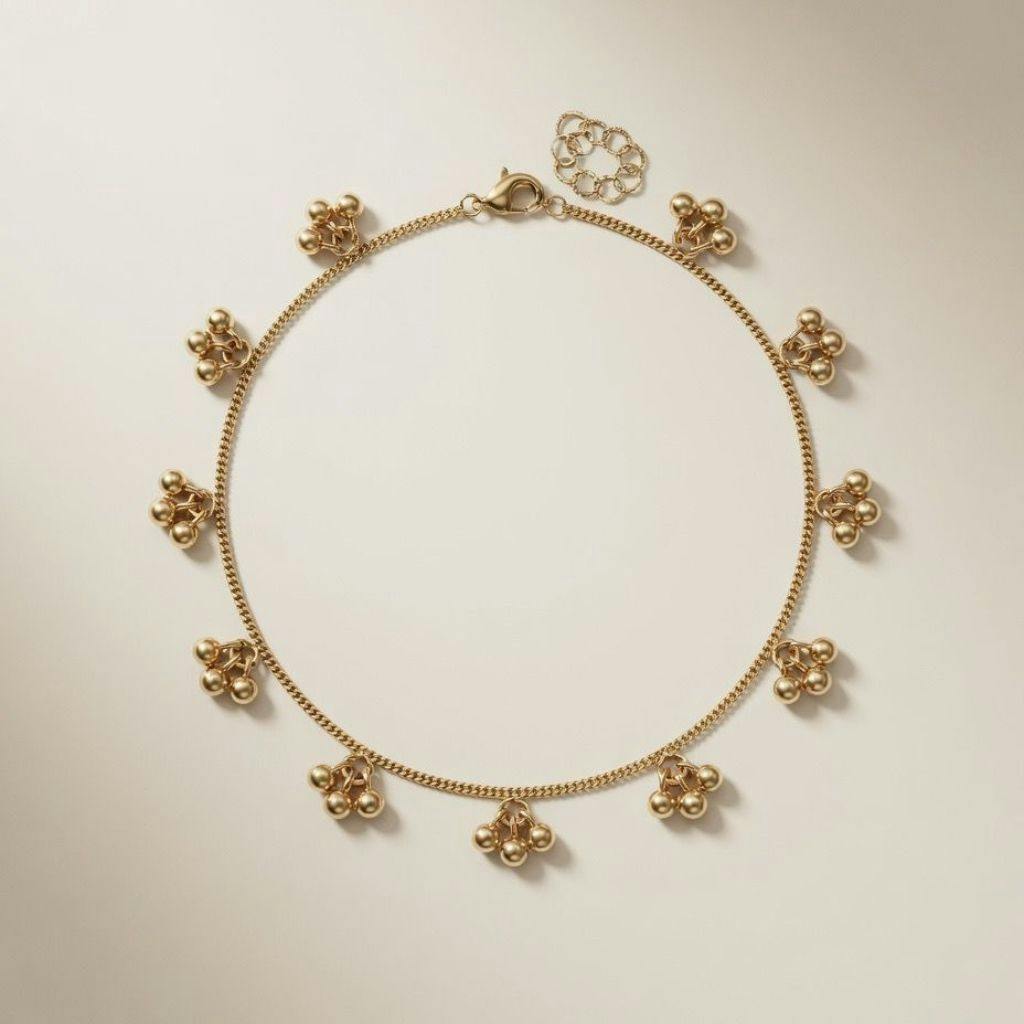 The Colourful Aura Gold Ball Cluster Charm Bracelet | 18Ct Plated