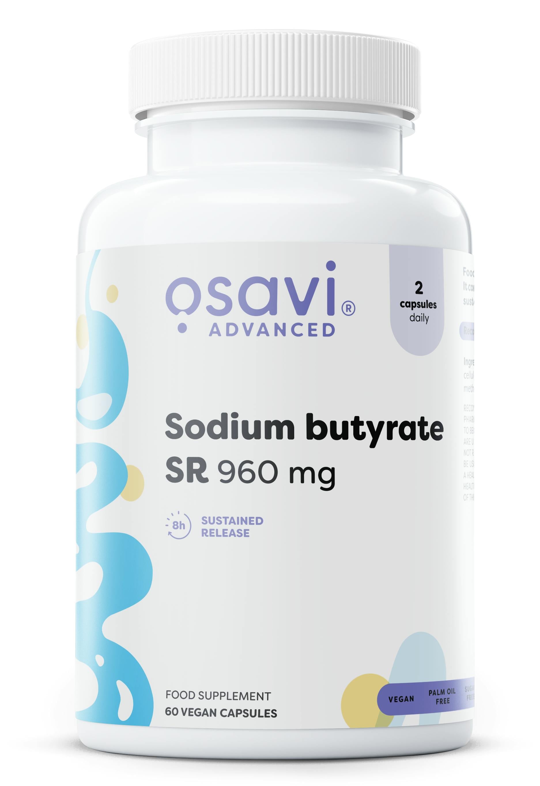 Osavi Sodium Butyrate Sr, 960Mg - 60 Vegan Caps - Image 6
