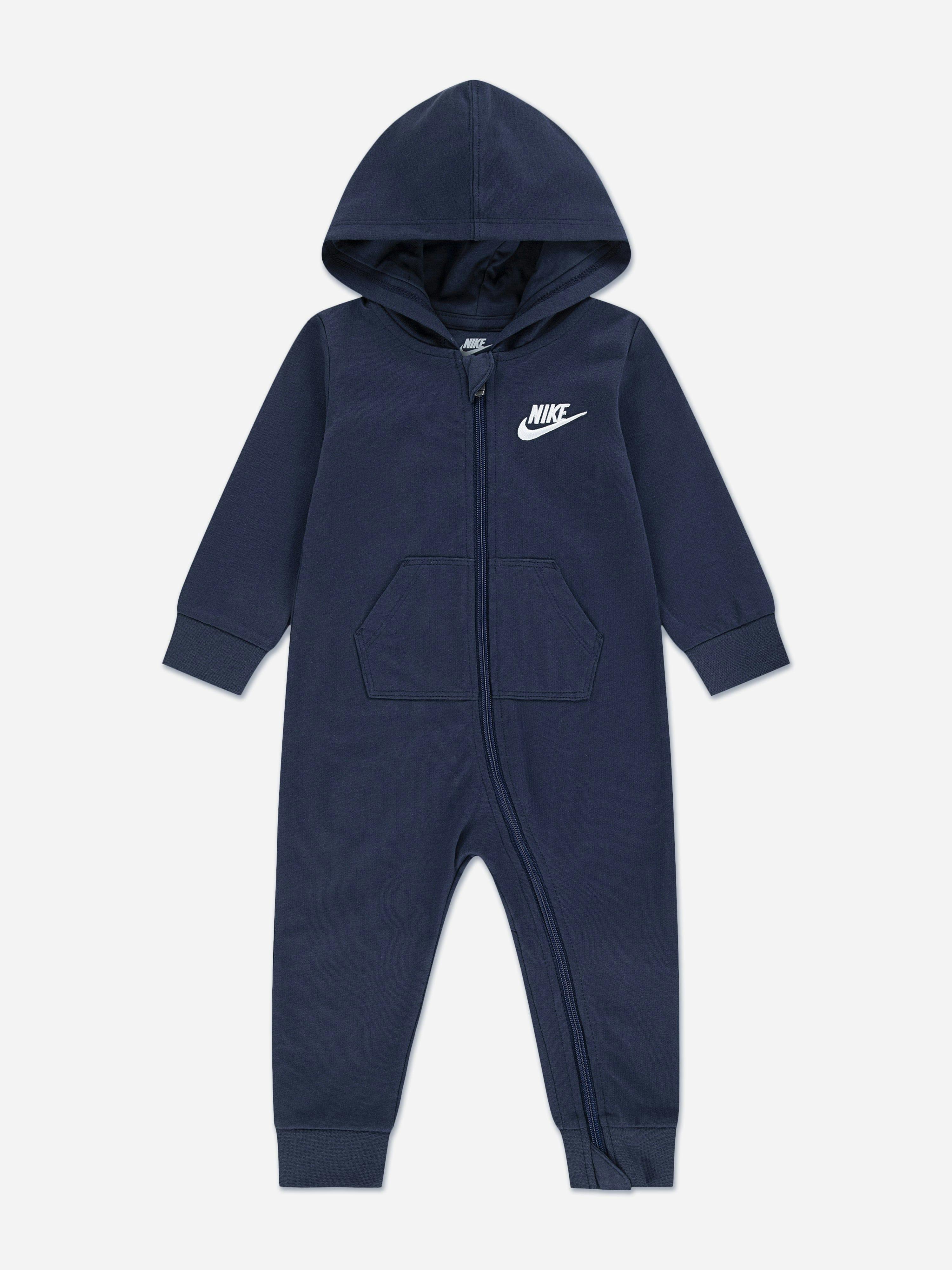 Nike Men's Baby French Terry Coverall In Navy - Newborn - Navy