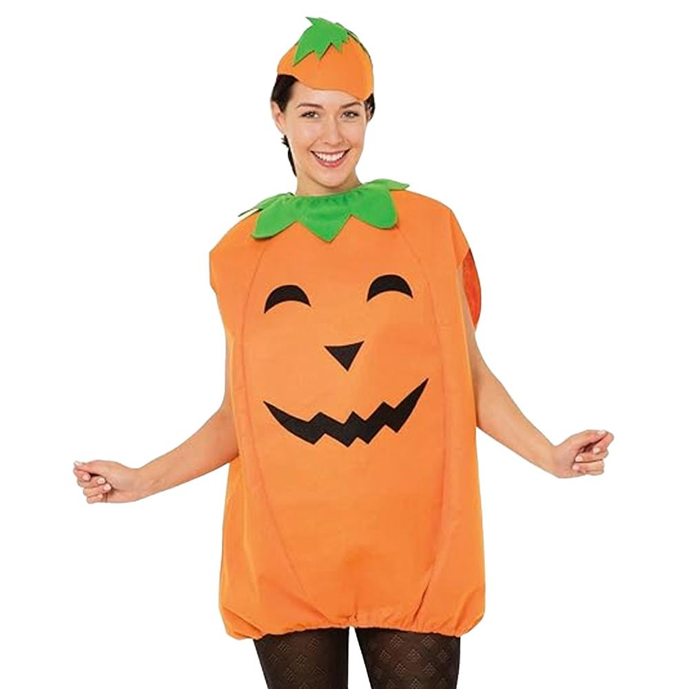 Bristol Novelty Unisex Orange/Green Adult Pumpkin Costume - One Size