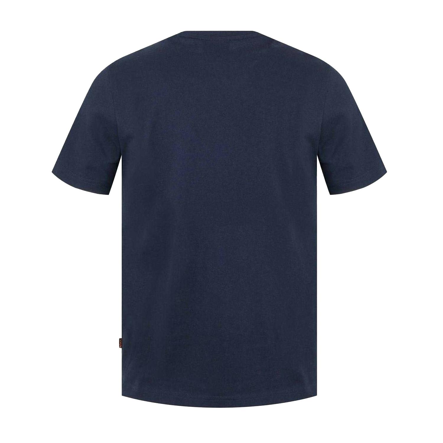 Boss Men's Stitched Cotton Logo T-Shirt - Navy - Xl - Navy - 100% Mixed