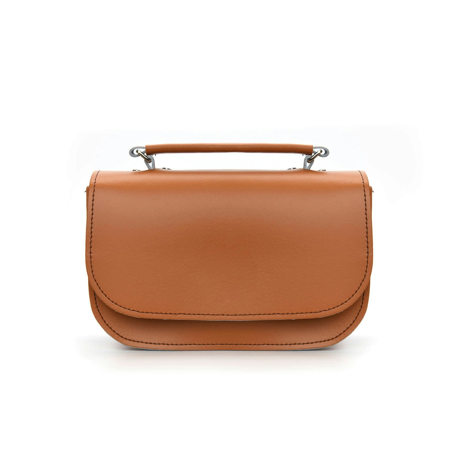 Zatchels Orange Aura Handmade Leather Bag - Burnt