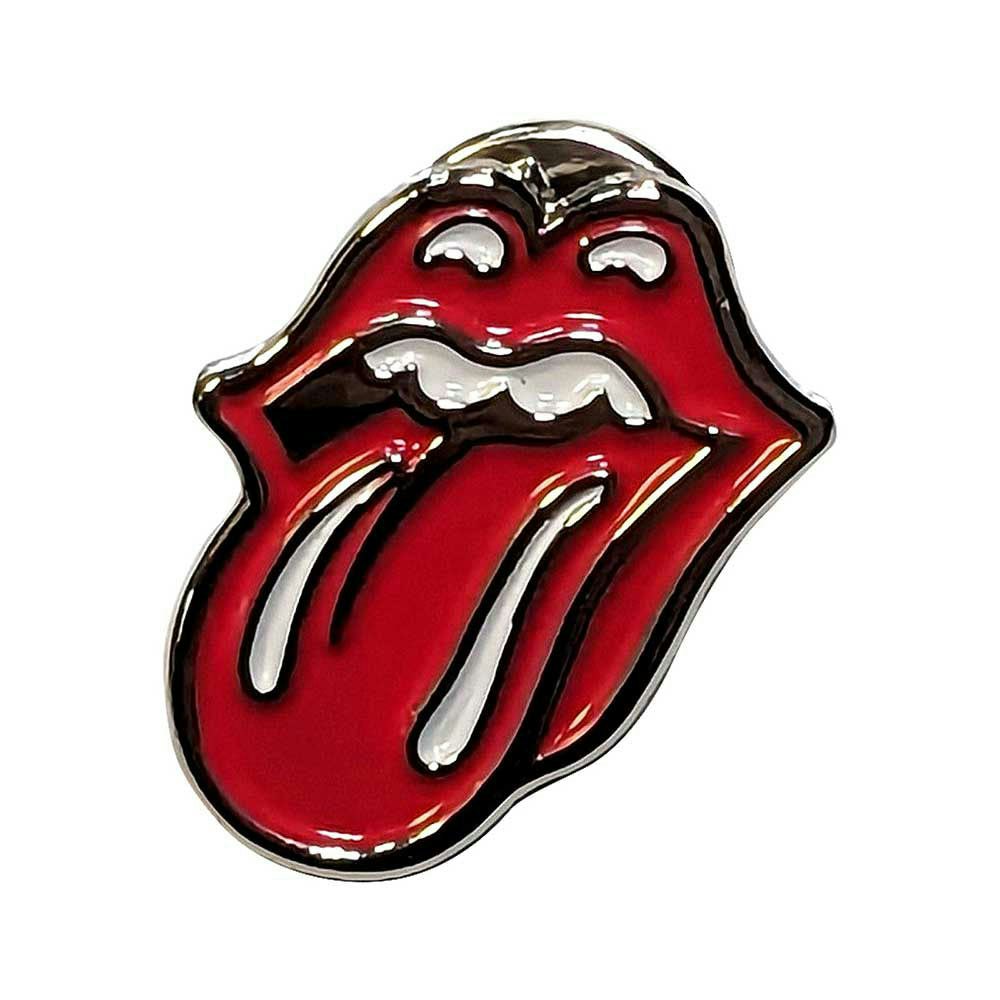 Paradiso Clothing Silver The Rolling Stones Classic Tongue Outline Pin Badge