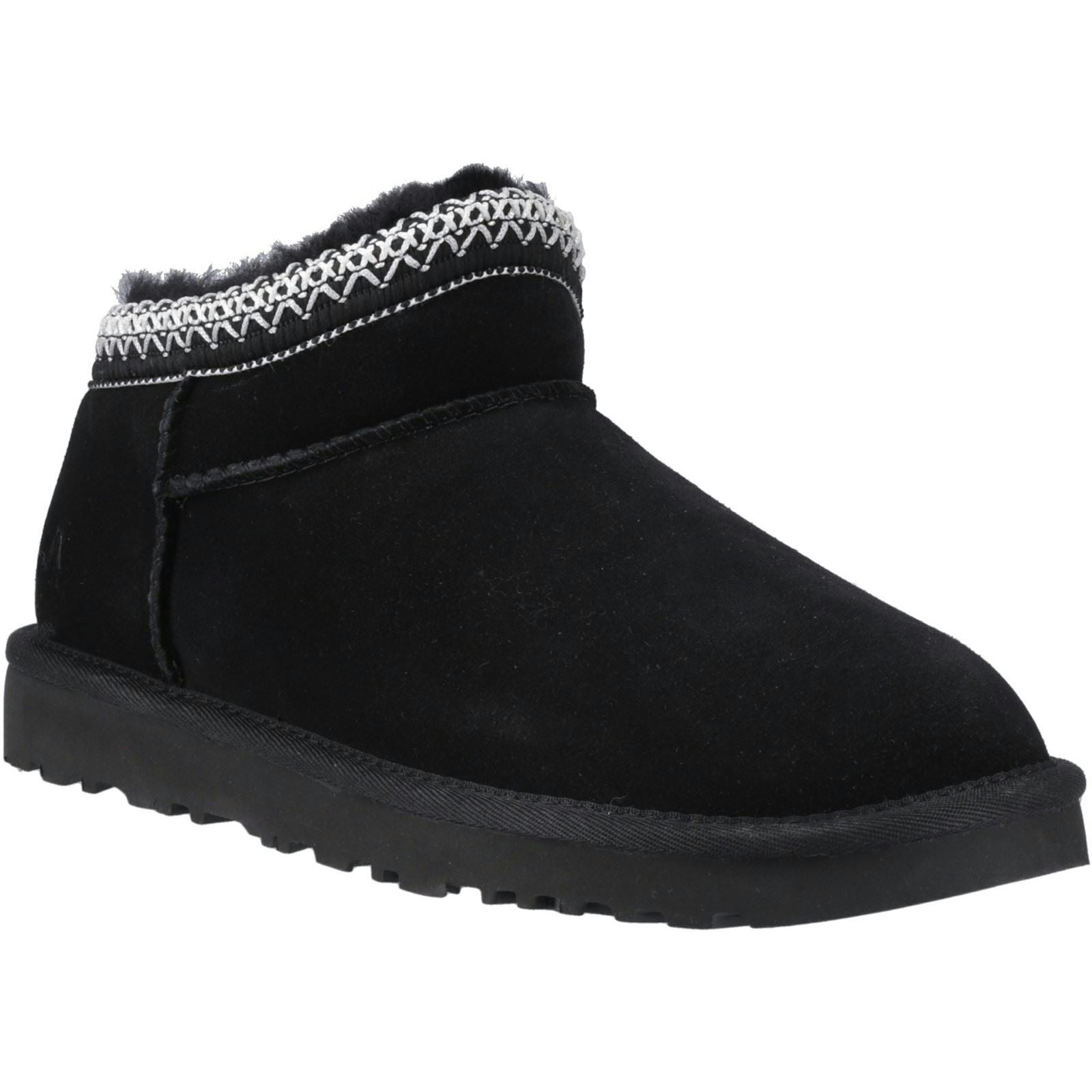 Hush Puppies Women's Black Sloane Suede Slippers - Size 8