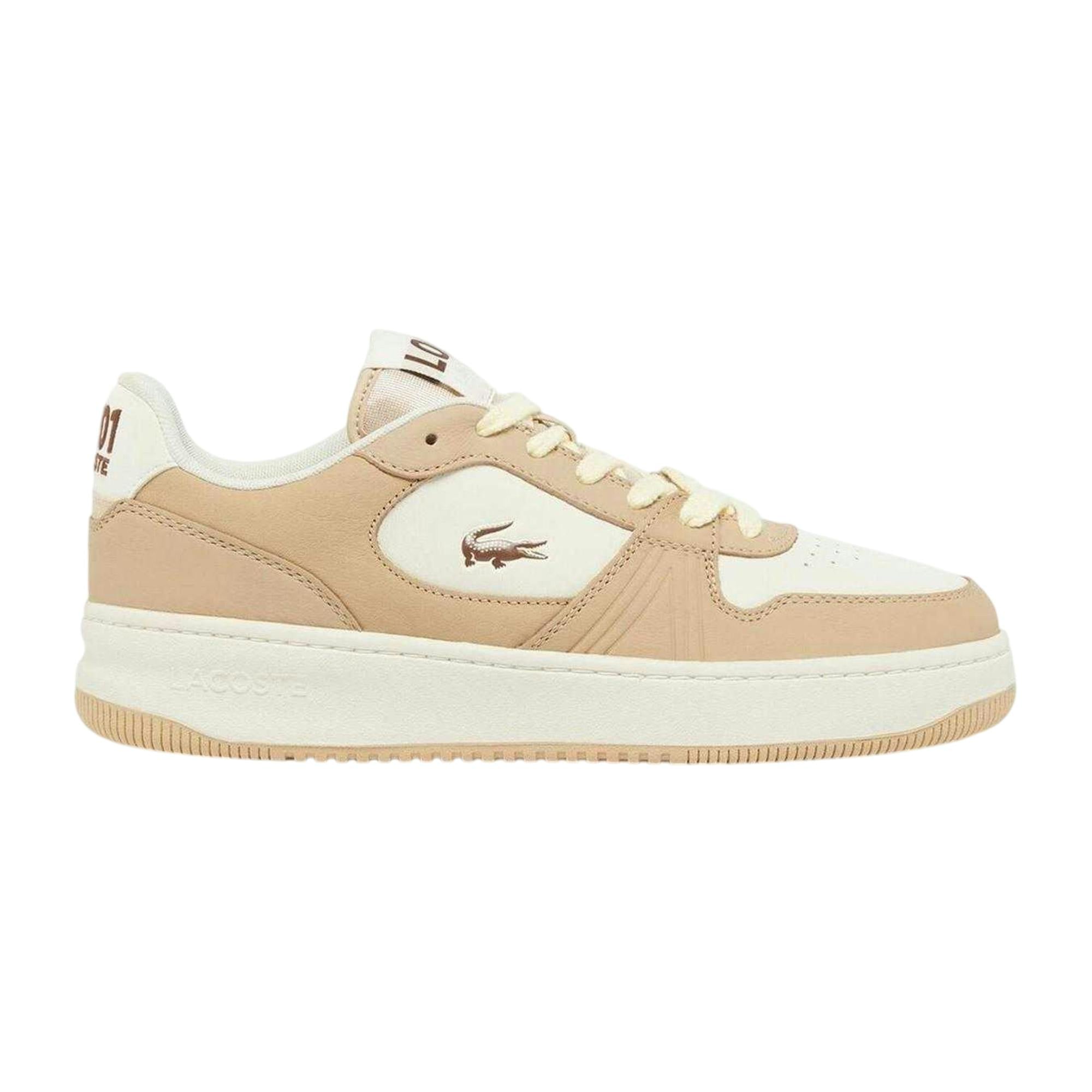 Lacoste Women's Brown L001 Leather Trainers - 10 Uk - 100% Mixed