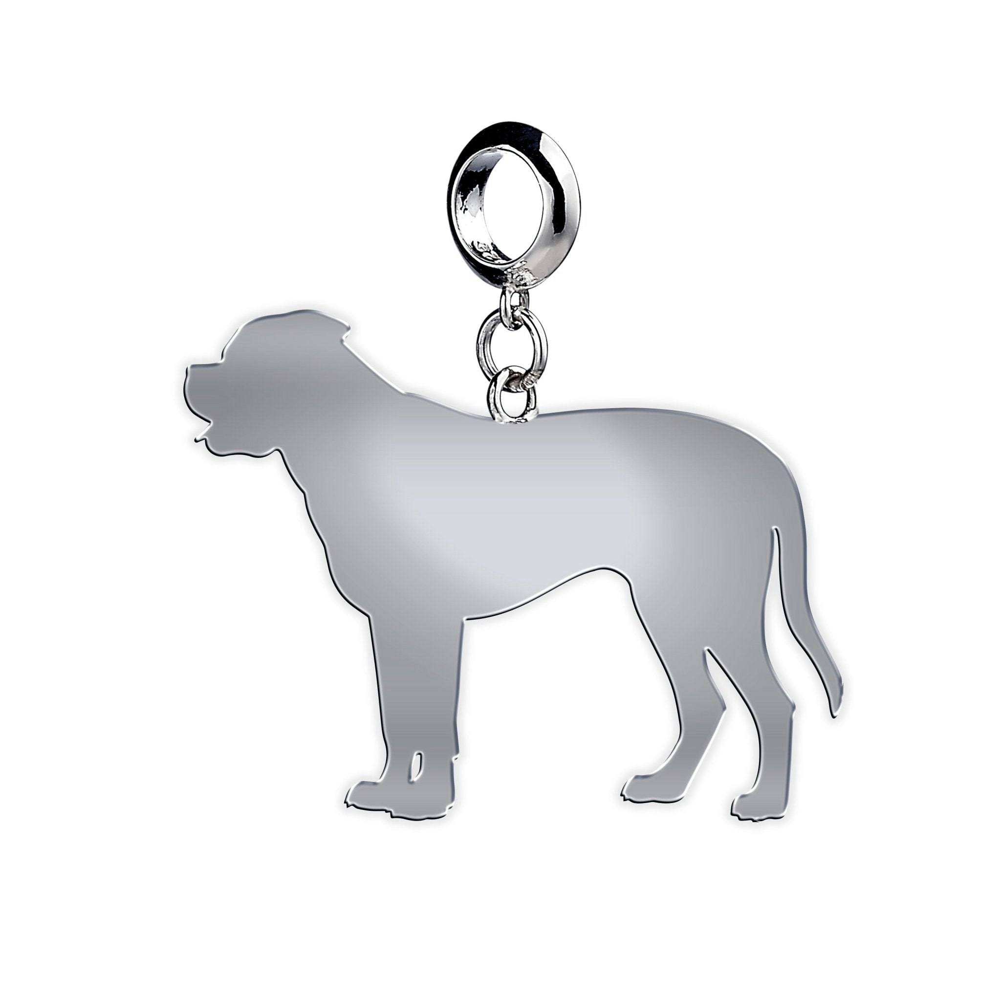 Mylee London Silver Bullmastiff Silhouette Charm - Yes - Slider Charm