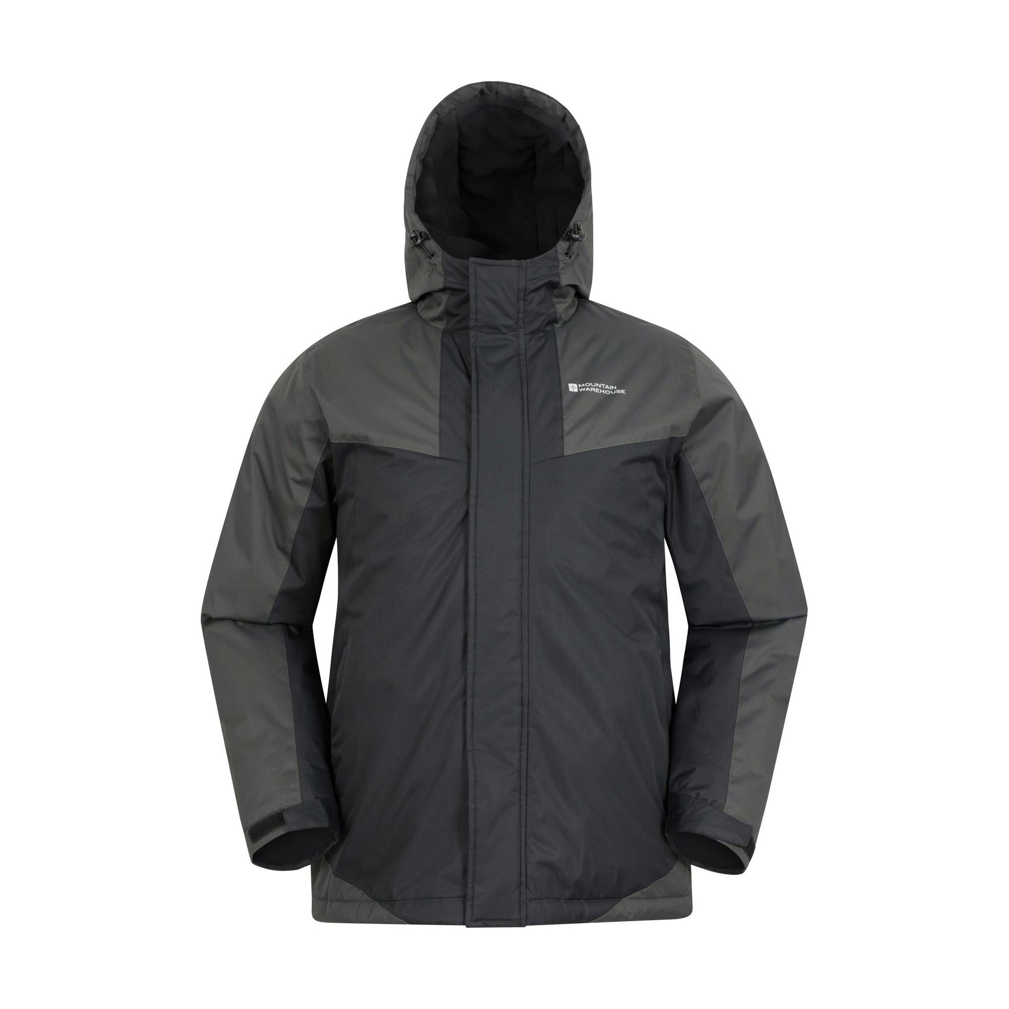 Mountain Warehouse Men's Black/Grey Dusk Iii Ski Jacket - Xs - 100% Polyester