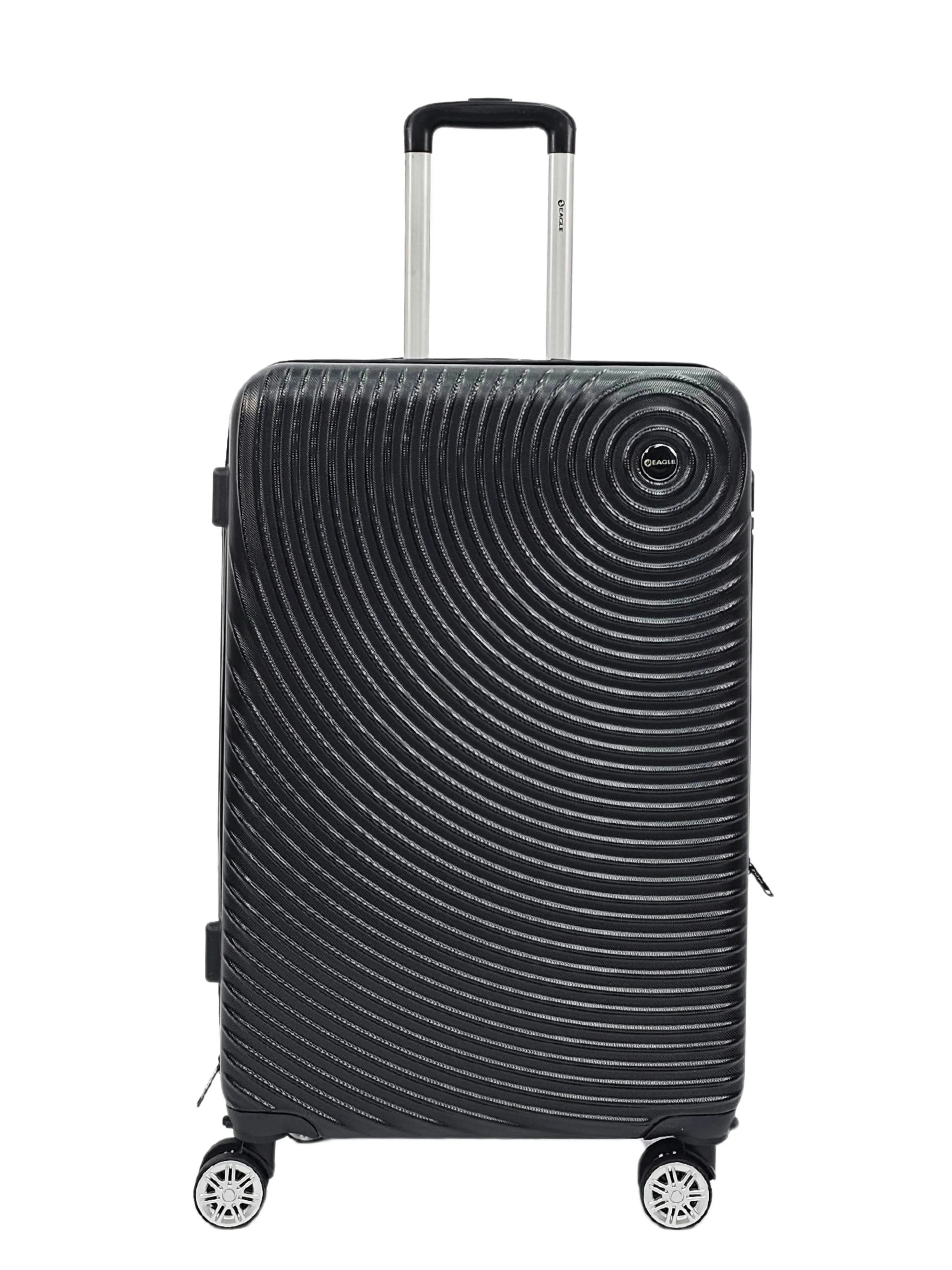 Truclothing Black Hard Case Shell Pattern Suitcase - Medium