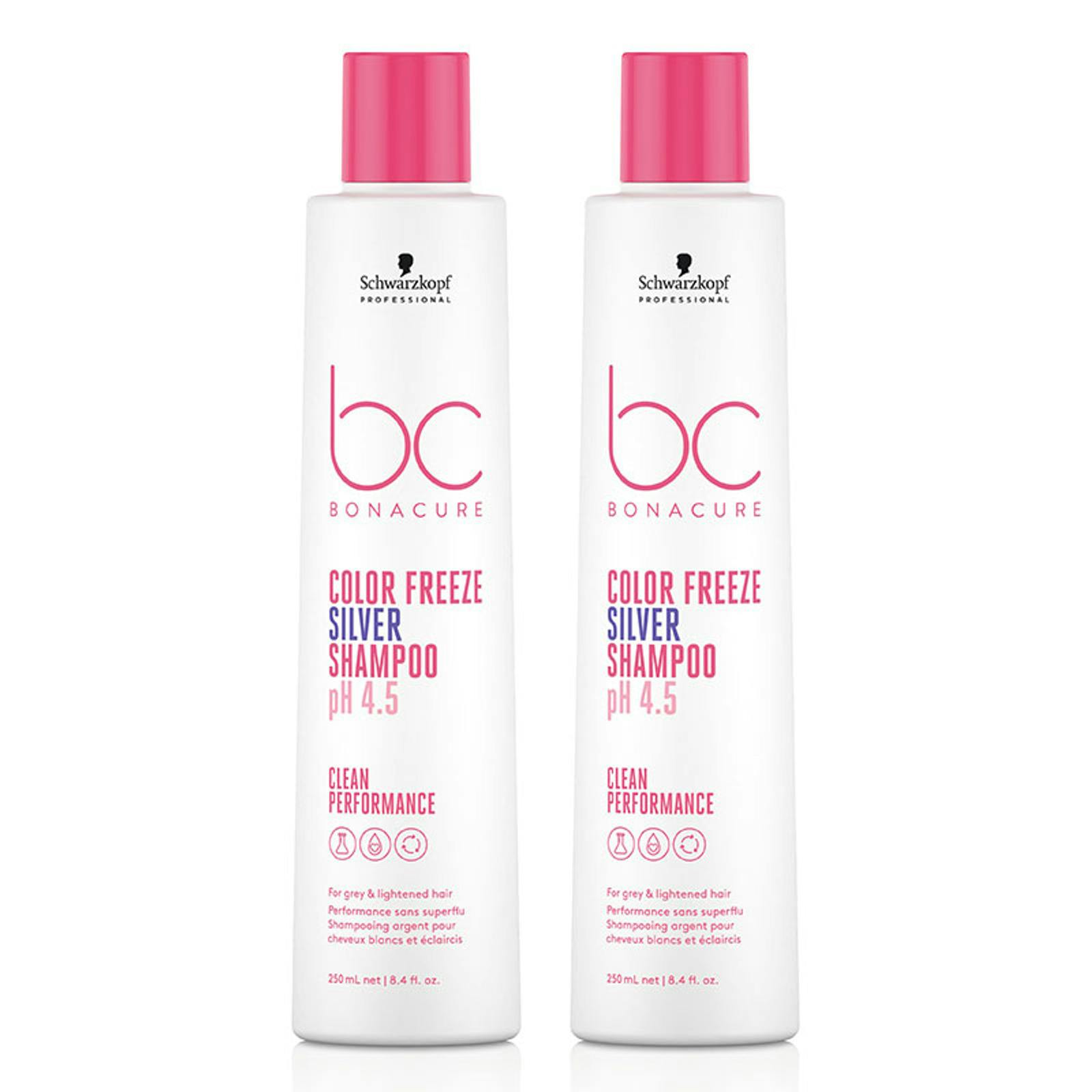 Schwarzkopf Silver Clean Color Freeze Shampoo Duo - 250 Ml