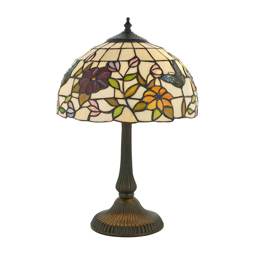 Loops Light/Dark/Bronze Tiffany Butterfly Table - Finish - 2 X 40W E14 Golf Small