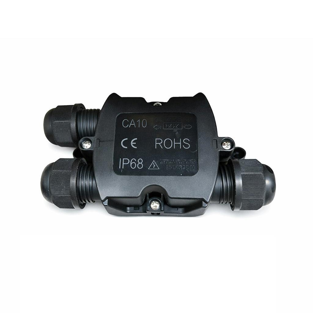 B&Q - Waterproof Inline Ip68 Cable Splitter Junction Box Cable Connector 3 Way Black (2 Pcs Pack) - Image 3