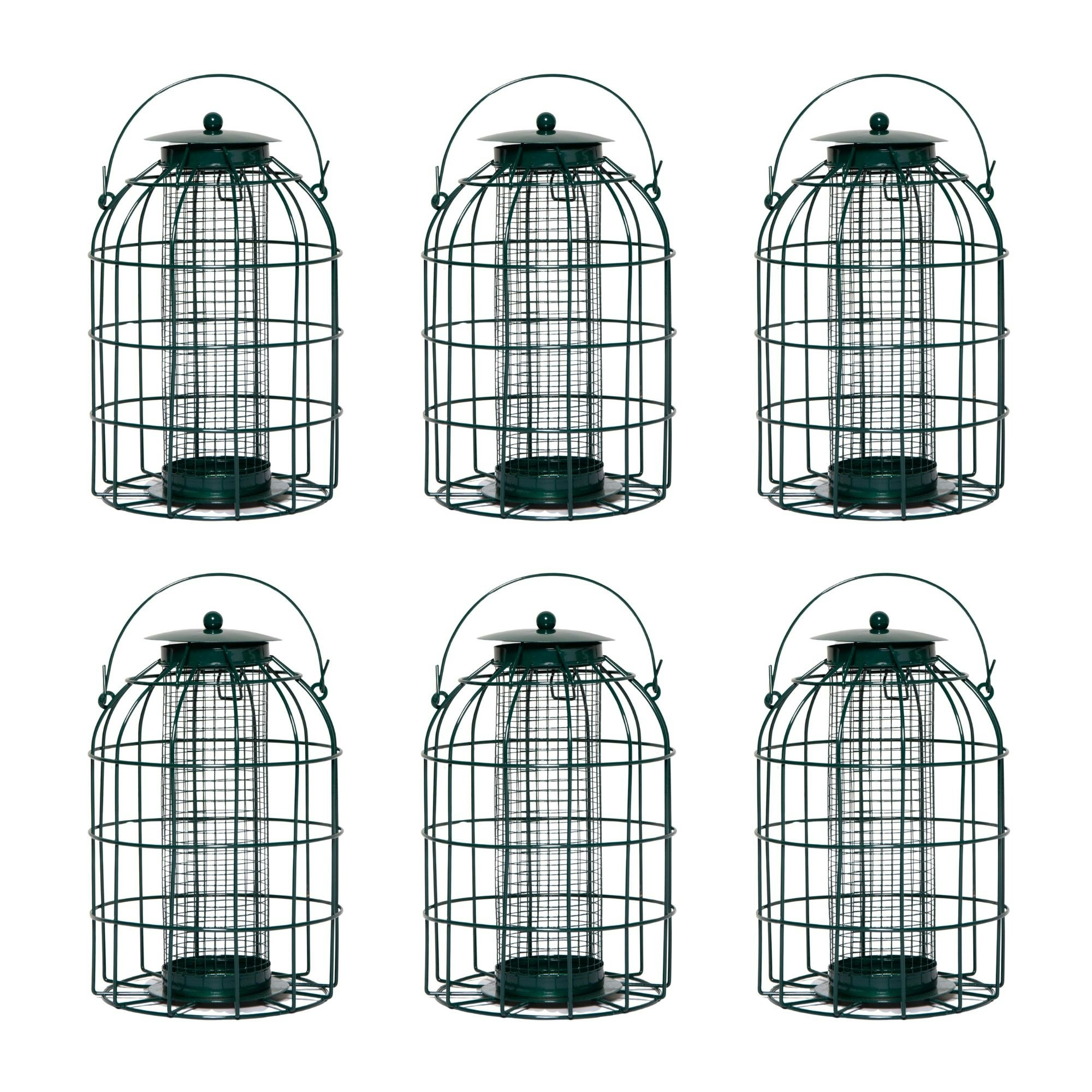 Rackhams Pack Of 6 Wild Bird Hanging Nut Feeder With Squirrel Guard