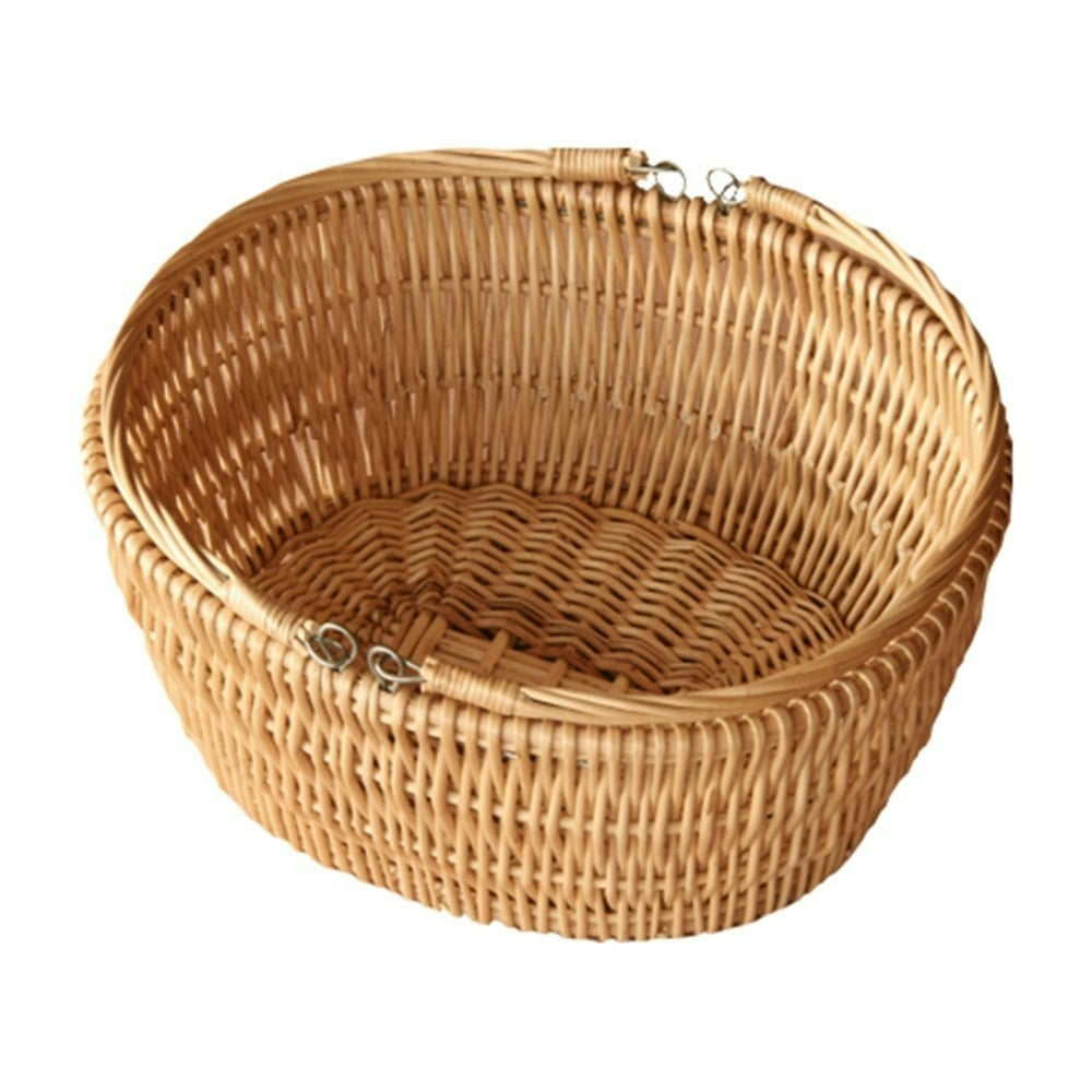 Red Hamper Oval Market Deep Wicker Shopping Basket