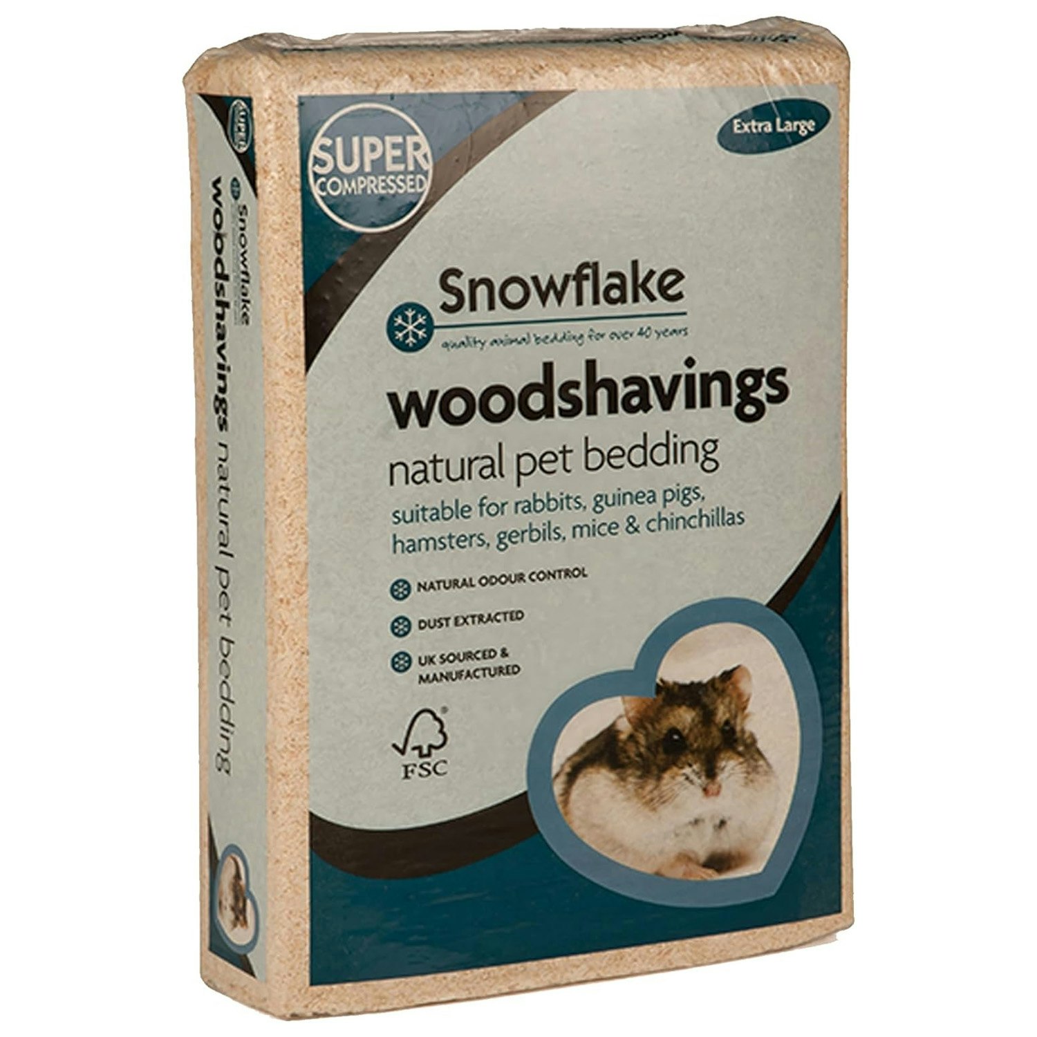 Storm Trading Group Animal Pet Bedding Wood Shavings With Odour Control Dust Extracted Ideal For Hamster & Gerbil - 1 Bag (7.5Kg)