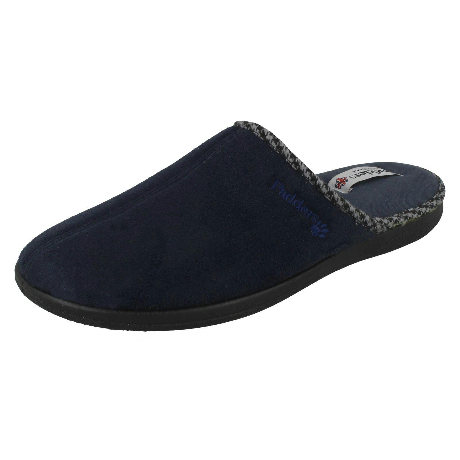 Padders Men's Memory Foam Casual Slippers Luke - Navy - Uk 6