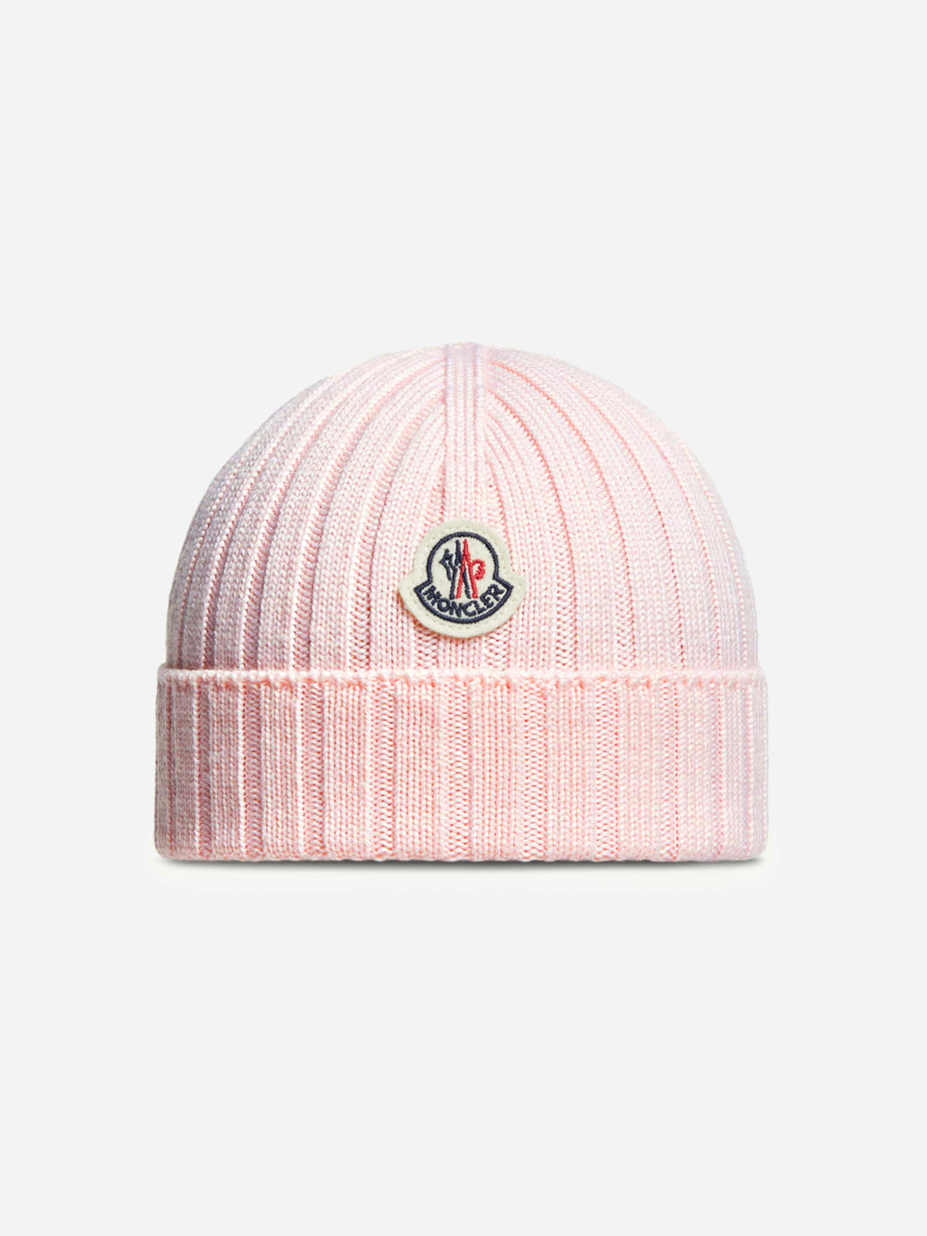 Moncler Enfant Women's Pink Baby Girls Wool Beanie Hat In - Xs (12 - 18 Mths)
