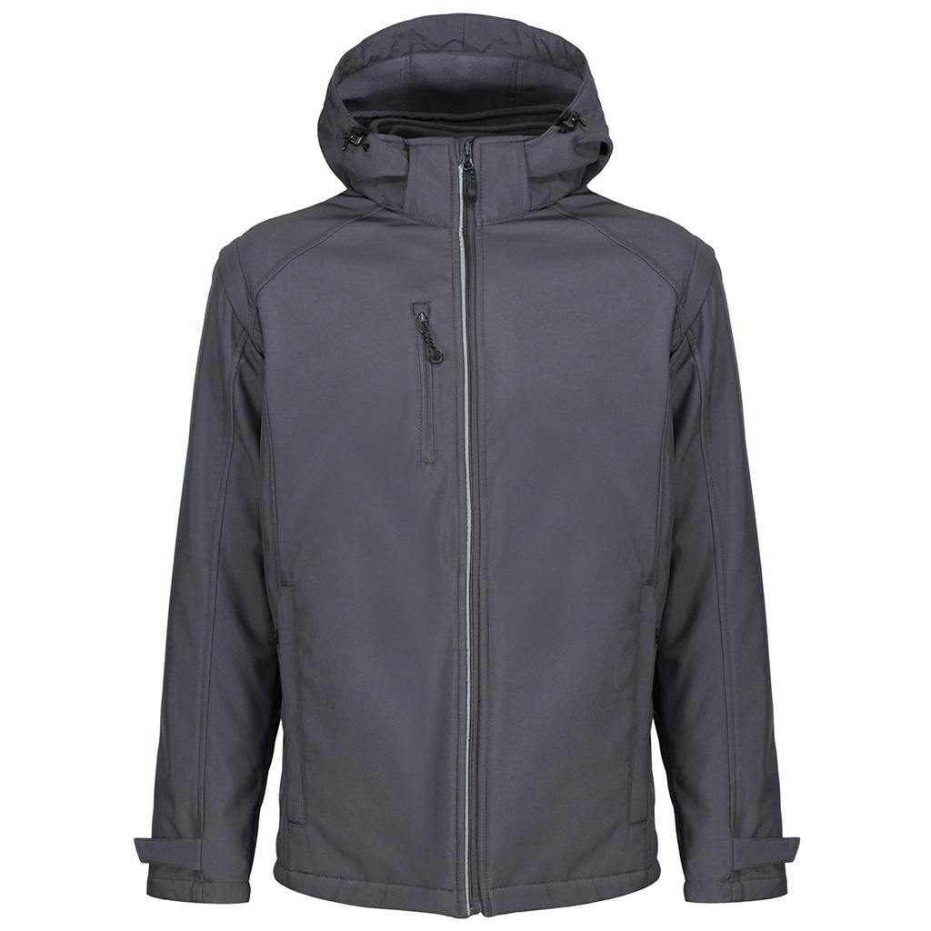 Regatta Men's Grey Erasmus 4 In 1 Soft Shell Jacket - Seal - Xxl - Seal - 100% Polyester