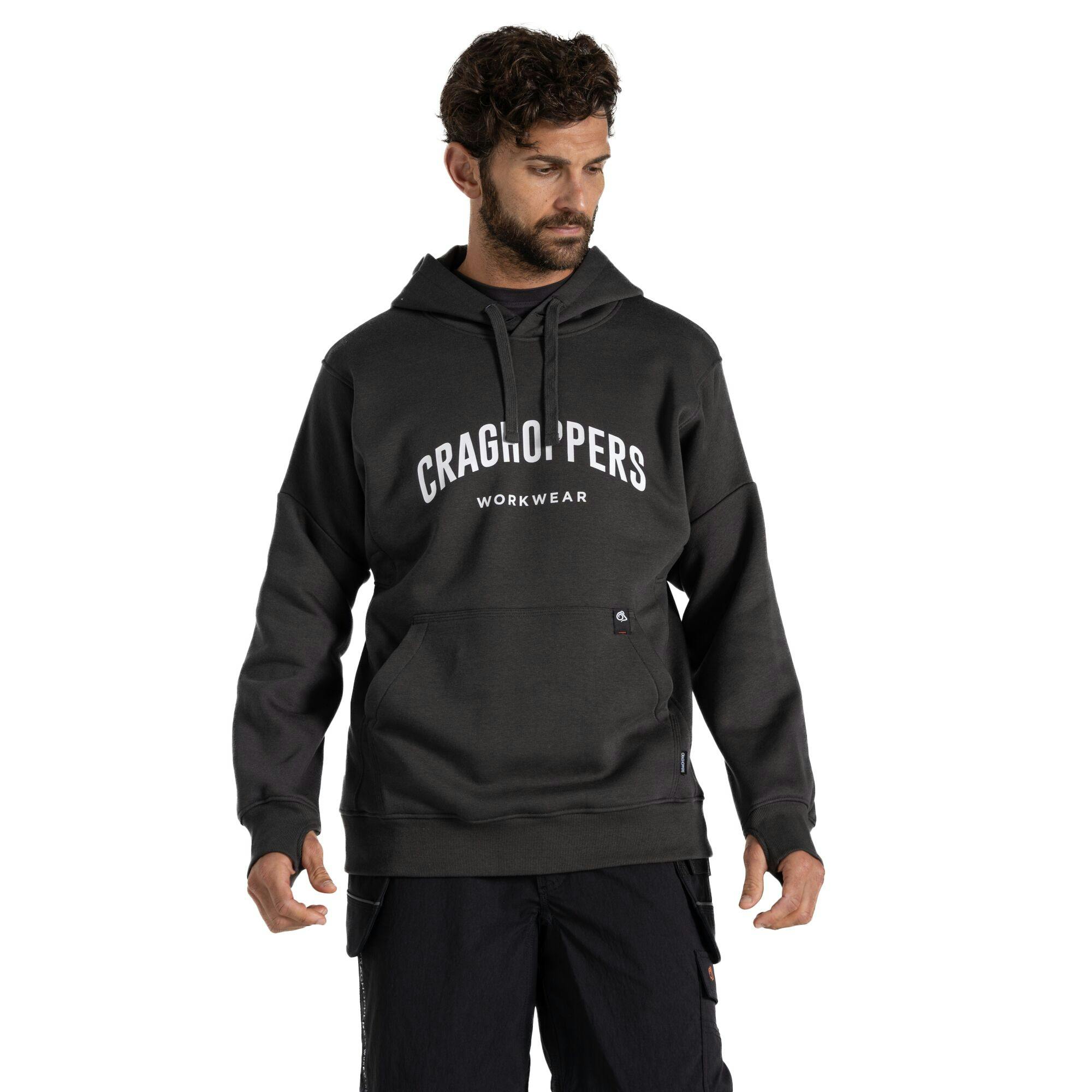 Craghoppers Men's Grey Workwear Oulston Hoodie - Carbon - Carbon - L - 60% Organic Cotton/40% Polyester