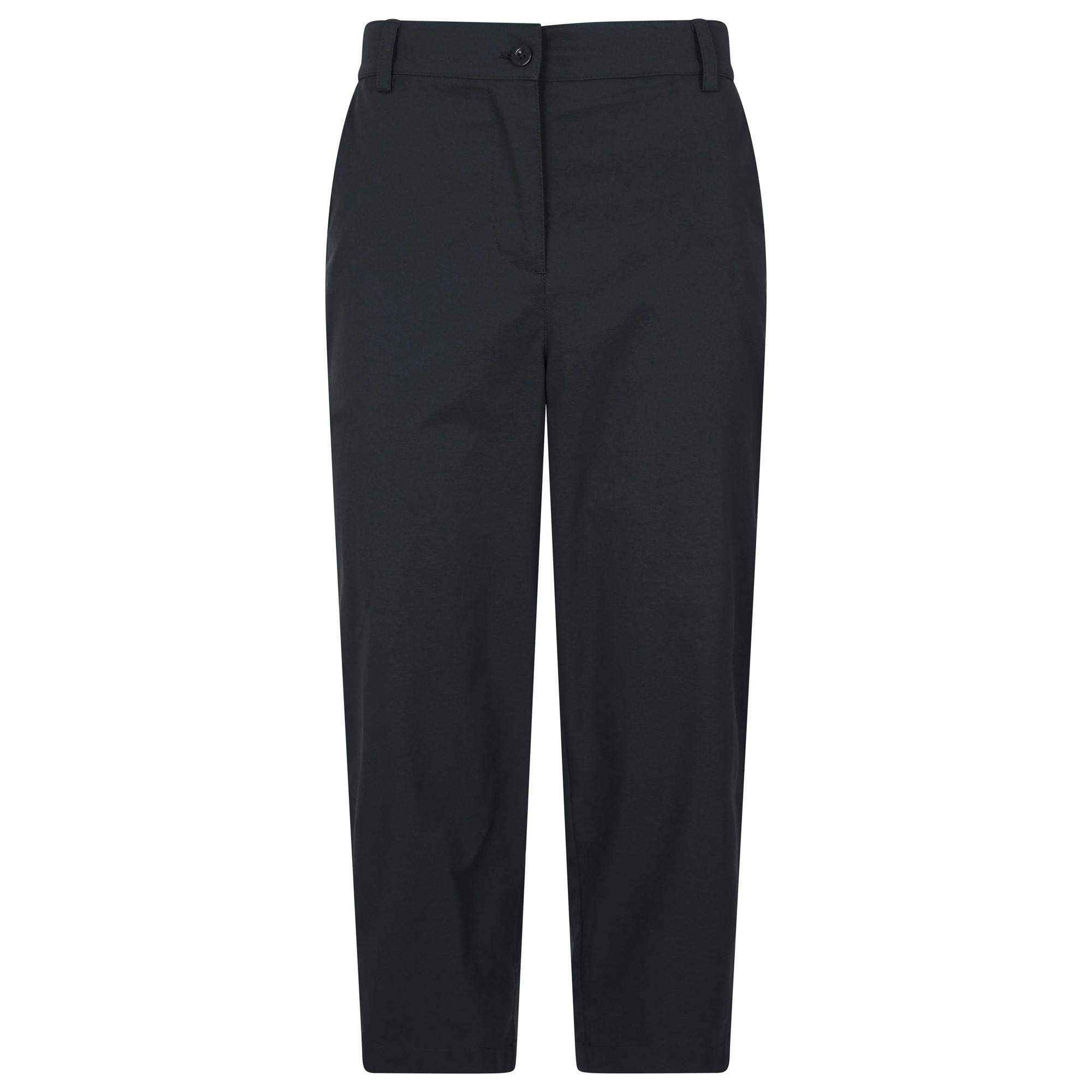 Mountain Warehouse Women's Black / Delta Stretch Capri Trousers - 14 Uk - 95% Polyamide/5% Elastane