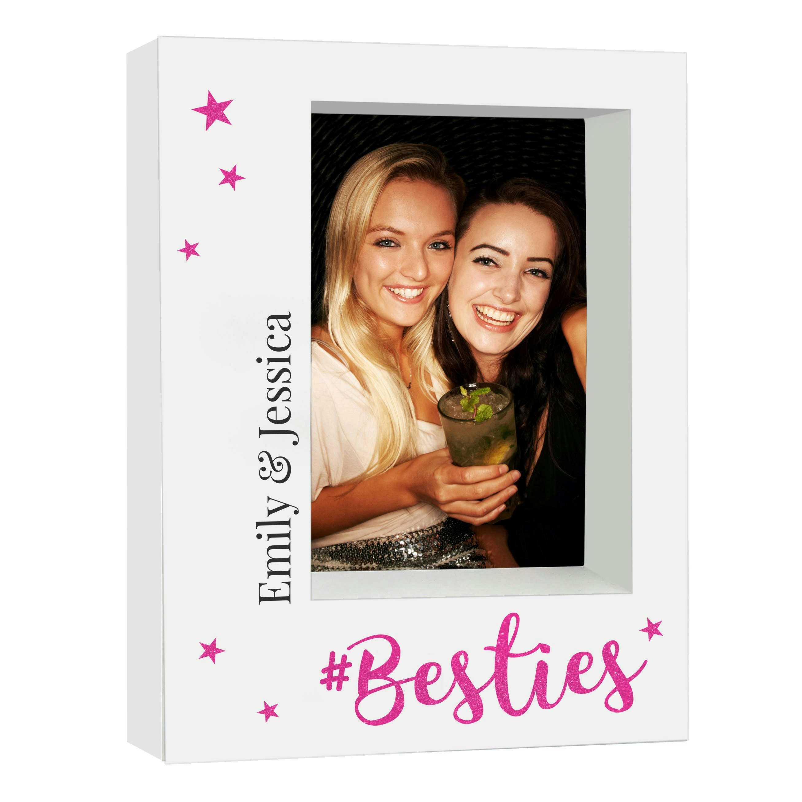 Rackhams Personalised Besties 5X7 Box Photo Frame