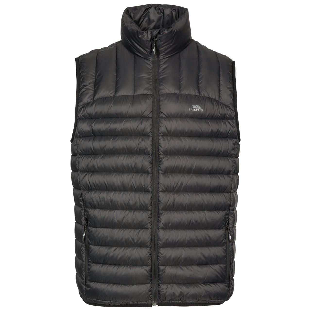 Trespass Men's Black Hoppers Down Gilet - Xxl - 100% Polyamide