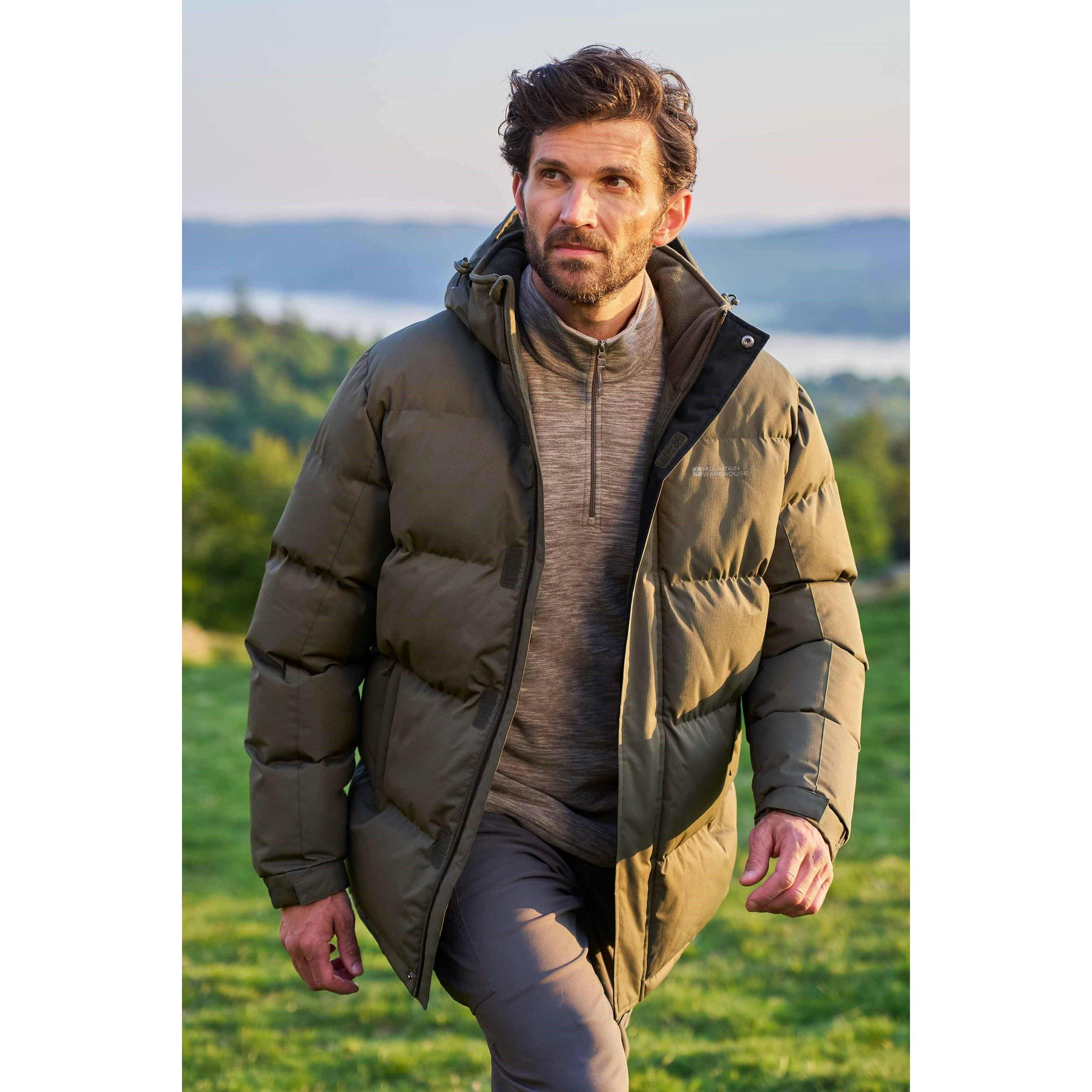 Mountain Warehouse Men's Dark Snow Padded Jacket - Khaki - Xs - Khaki - 100% Mixed