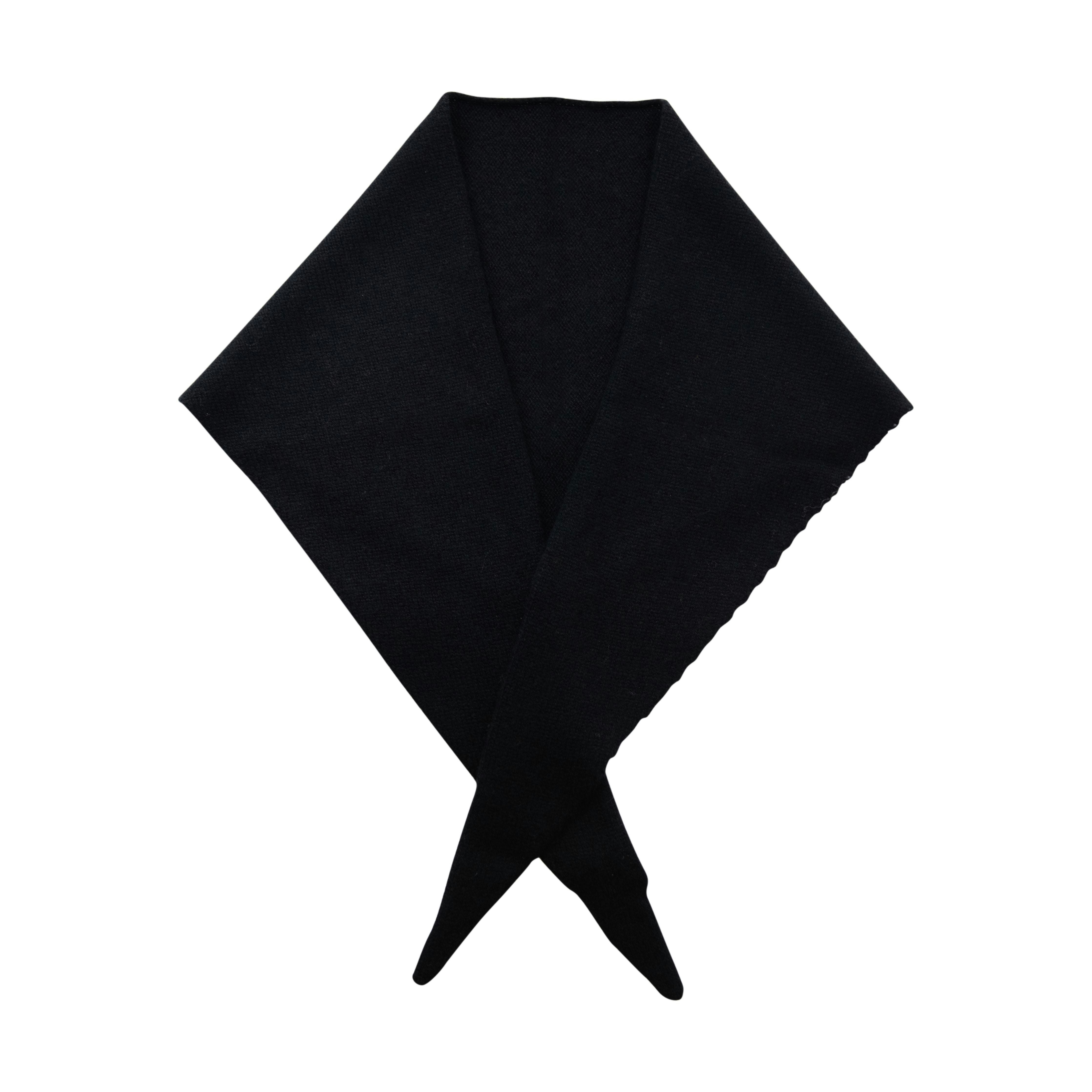 House Of Dalziel Black Cashmere Triangle Scarf