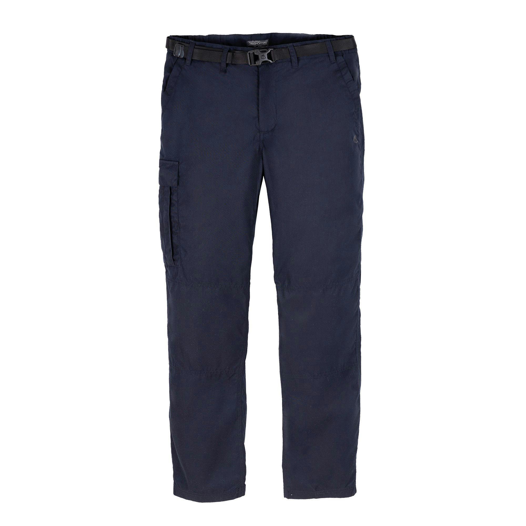 Craghoppers Men's Dark Expert Kiwi Tailored Cargo Trousers - Navy - 36R - Navy - 65% Recycled Polyester/35% Cotton