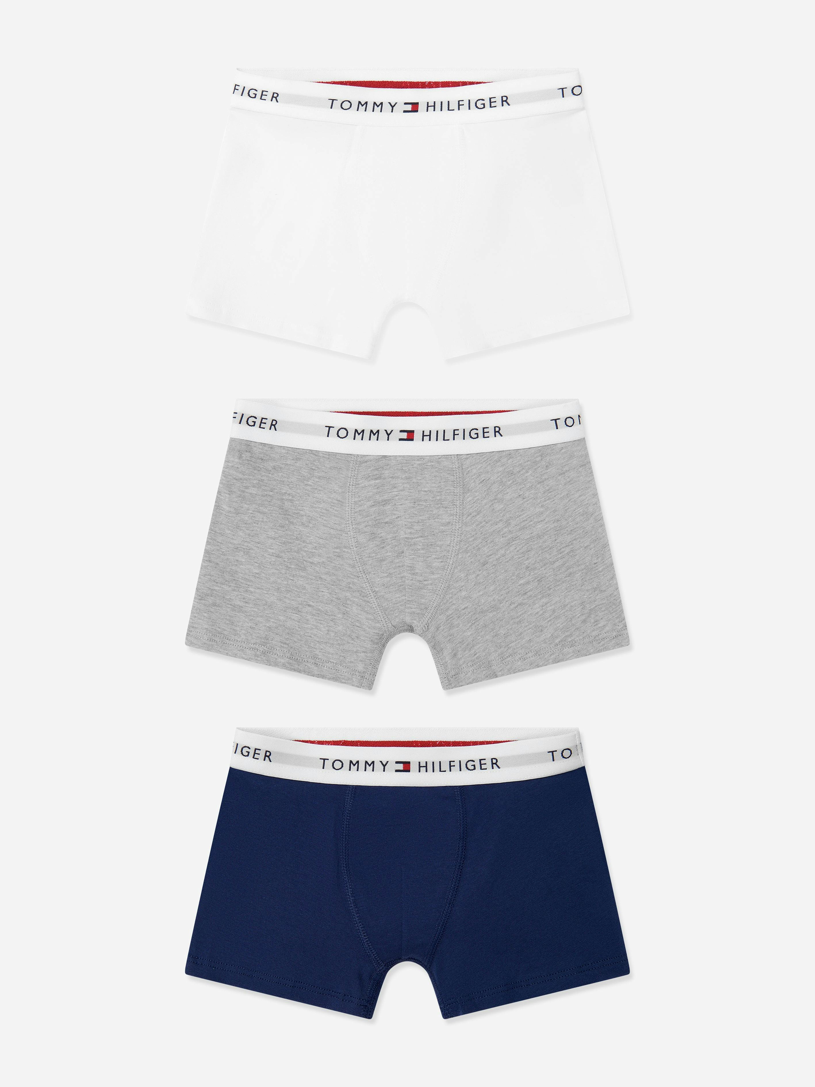 Tommy Hilfiger Boys Grey 3 Pack Boxer Shorts Set In - 10 - 12 Yrs