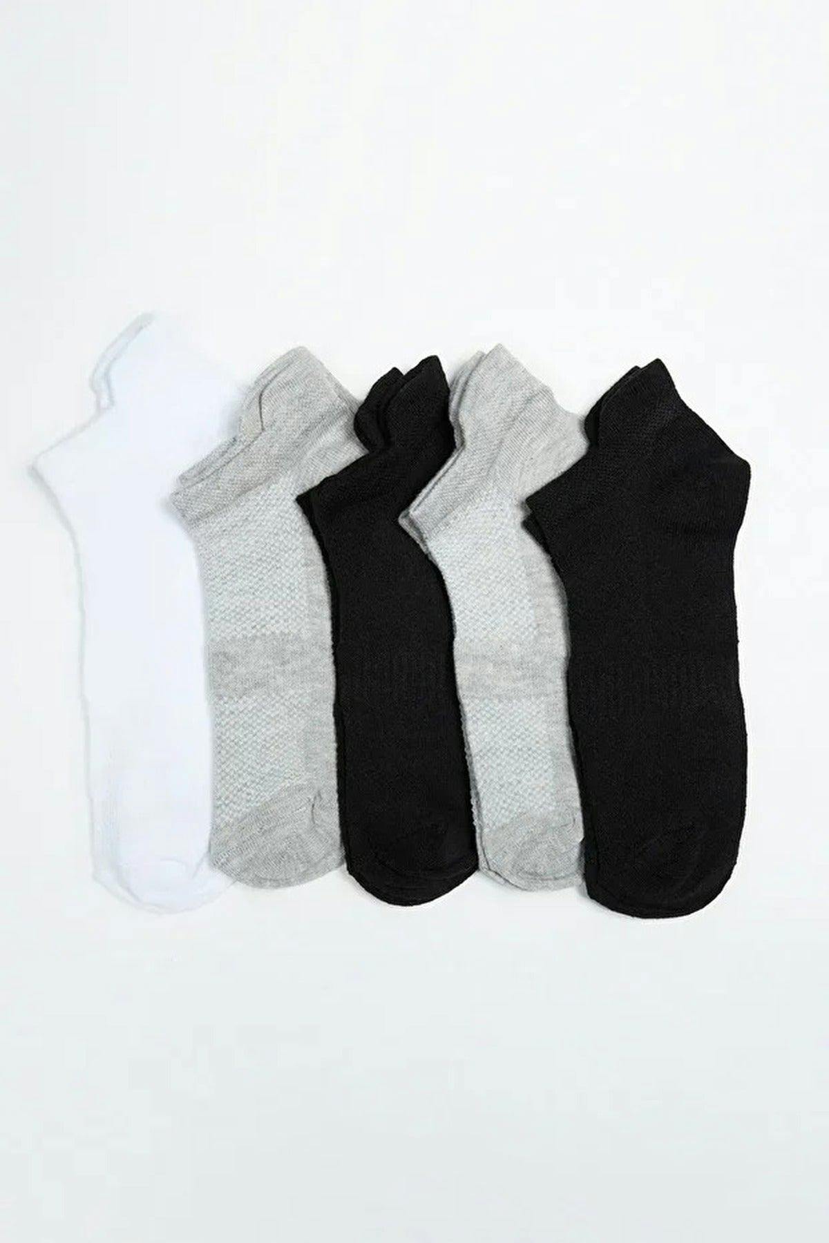 Wovcor 5-Pack Cotton Knit Sports Yoga Socks - Multi - One Size