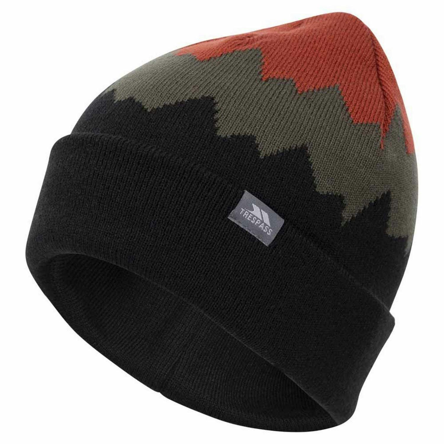 Trespass Men's Black Cobbler Beanie - Salsa/Ivy/ - Salsa/Ivy/ - One Size - 100% Acrylic